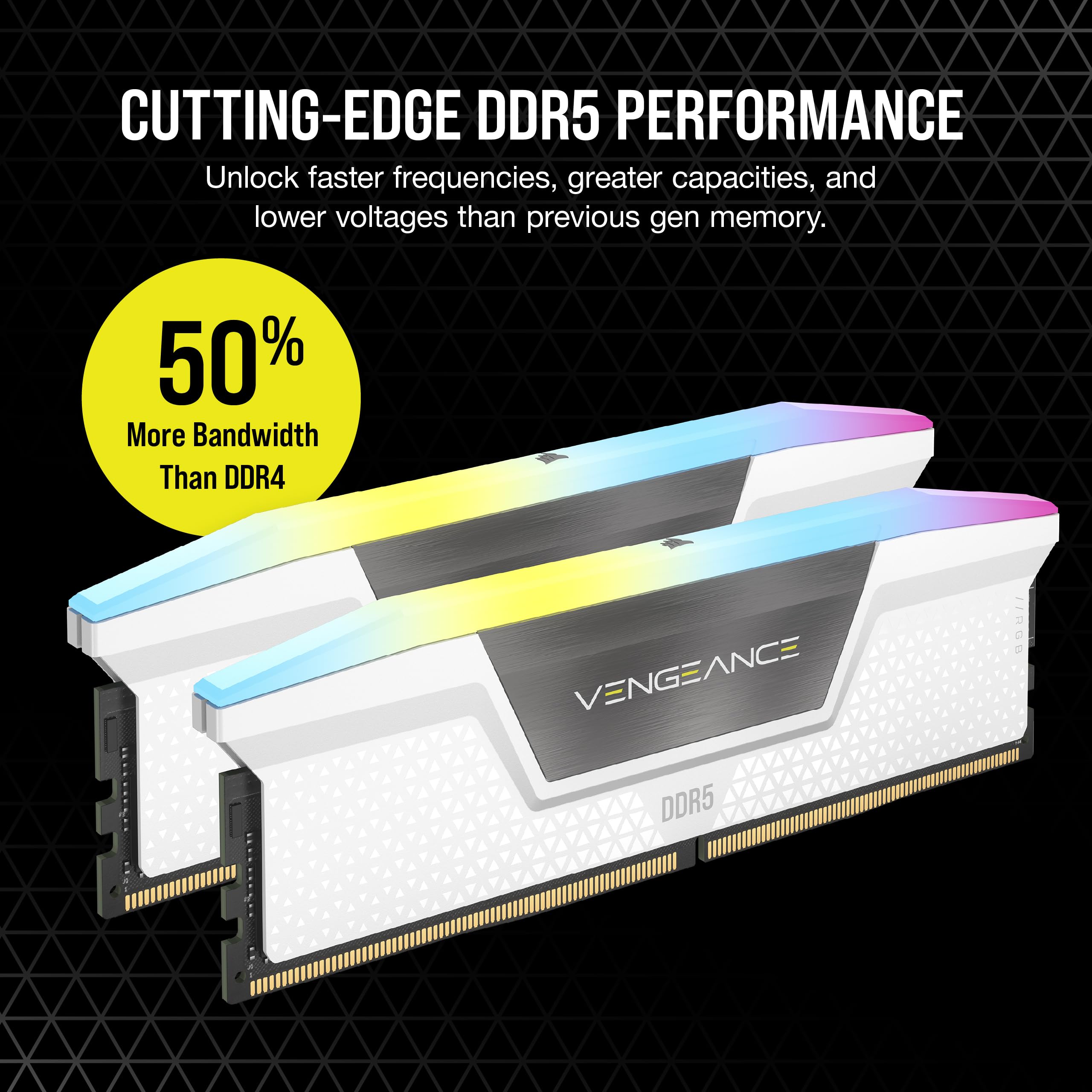 corsair-vengeance-rgb-ddr5-ram-32gb-2x16gb-6400mhz-cl36-amd-expo-intel-xmp-white image 3