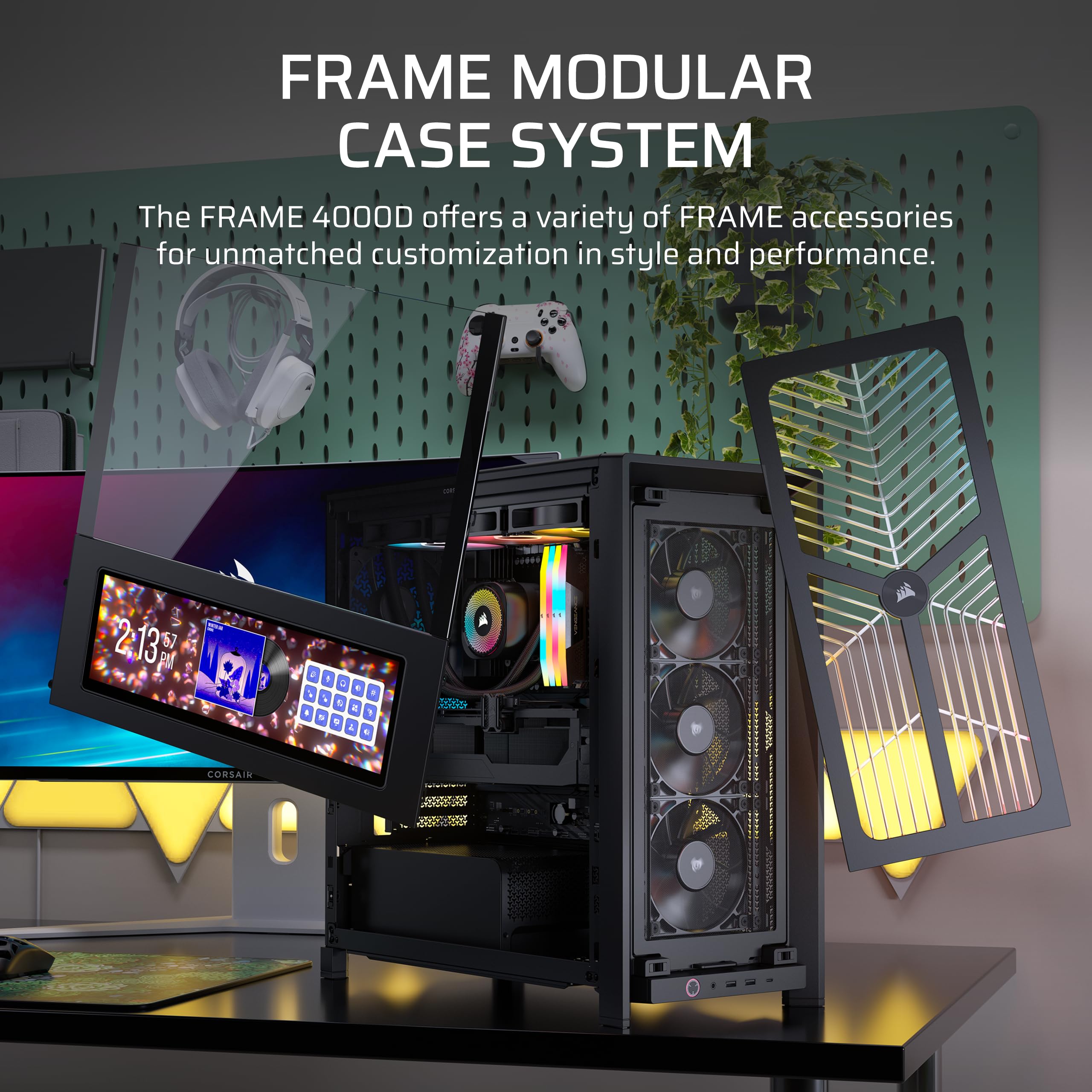 corsair-frame-4000d-wood-rs-modular-mid-tower-atx-pc-case-walnut-front-panel-4x- image 3