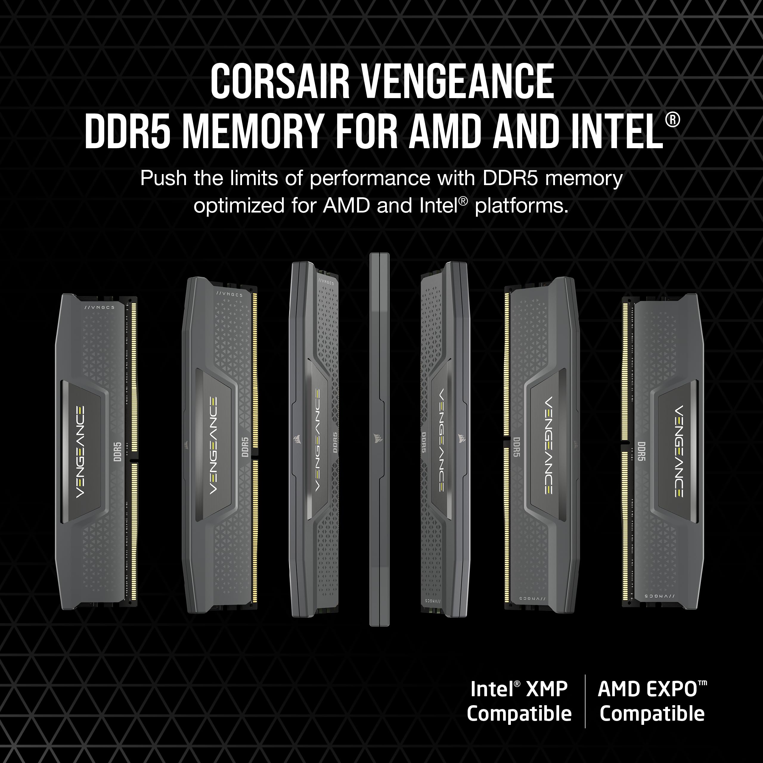 corsair-vengeance-ddr5-ram-32gb-2x16gb-6000mhz-cl30-amd-expo-intel-xmp-3-0-grey image 2