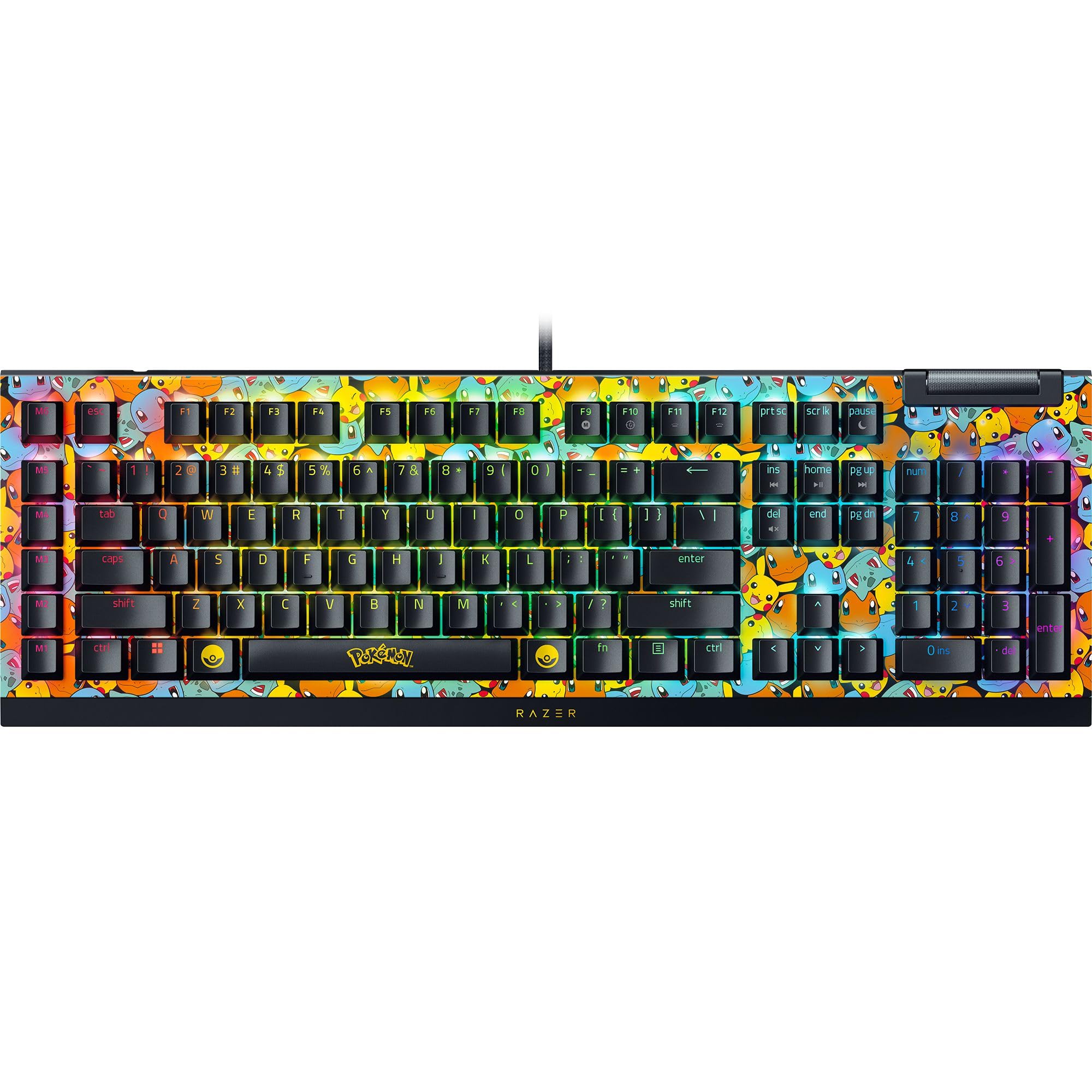 razer-blackwidow-v4-x-mechanical-gaming-keyboard-pok-mon-edition-green-clicky-sw image 1