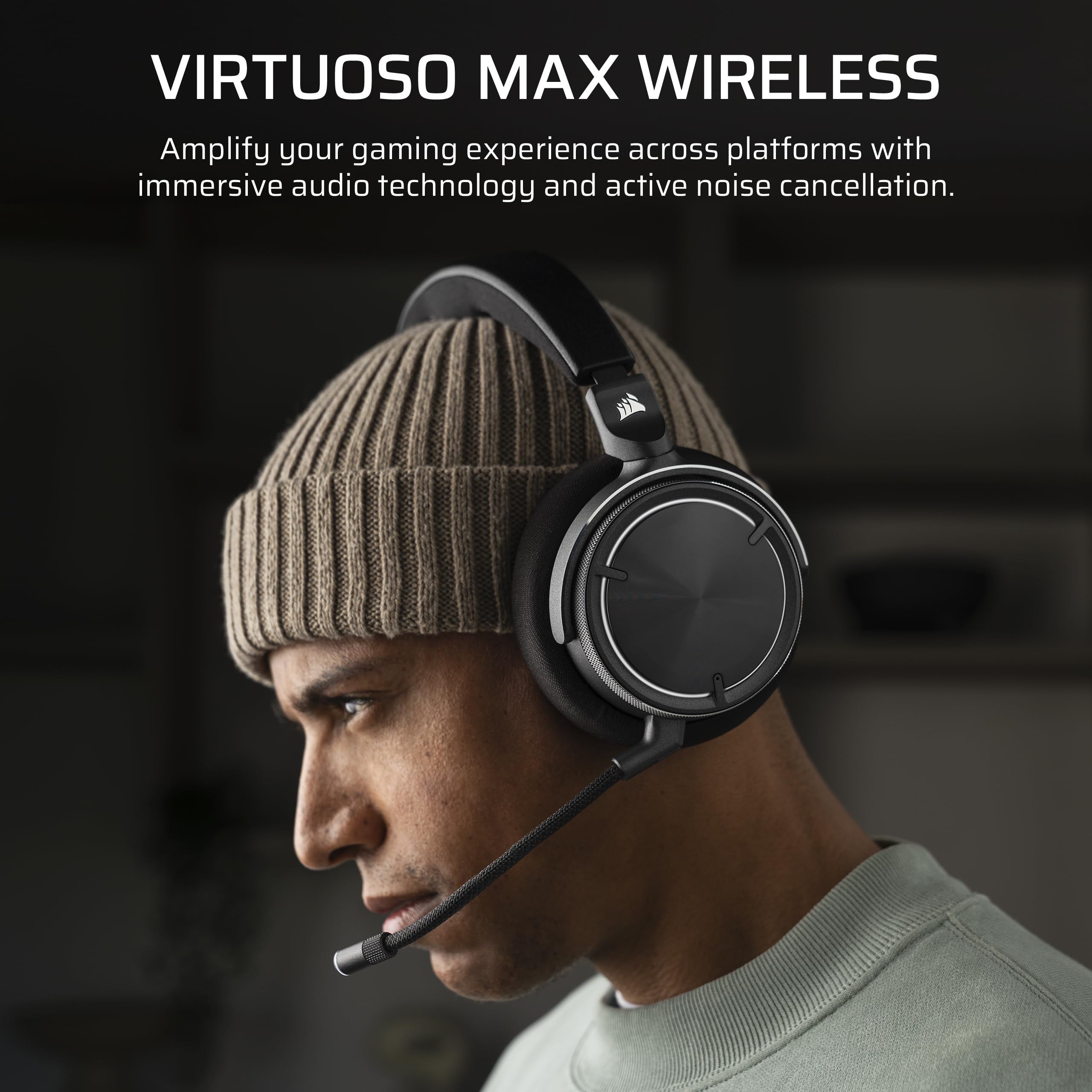 corsair-virtuoso-max-wireless-gaming-headset-with-dolby-atmos-active-noise-cance image 2