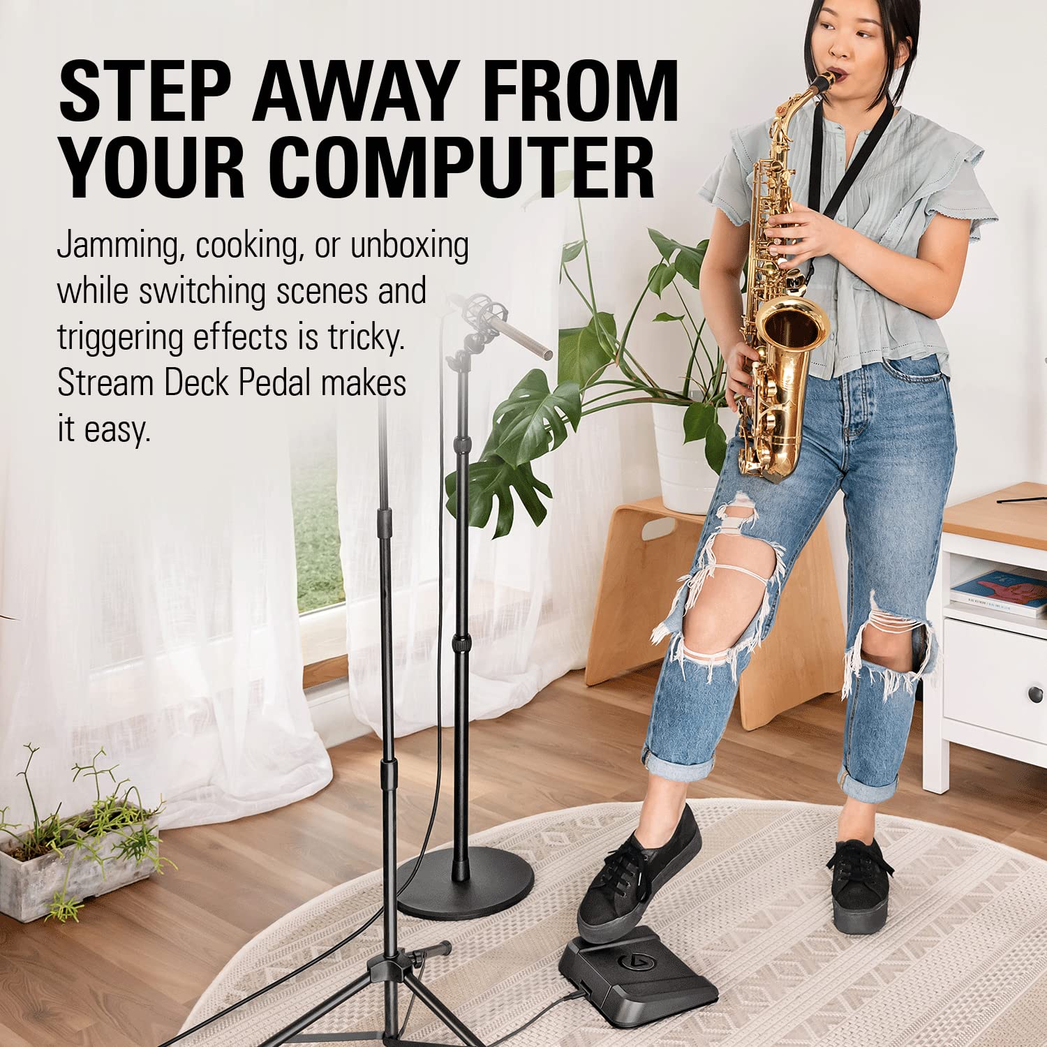 elgato-stream-deck-pedal-3-hands-free-macro-footswitches-with-interchangeable-sp image 5