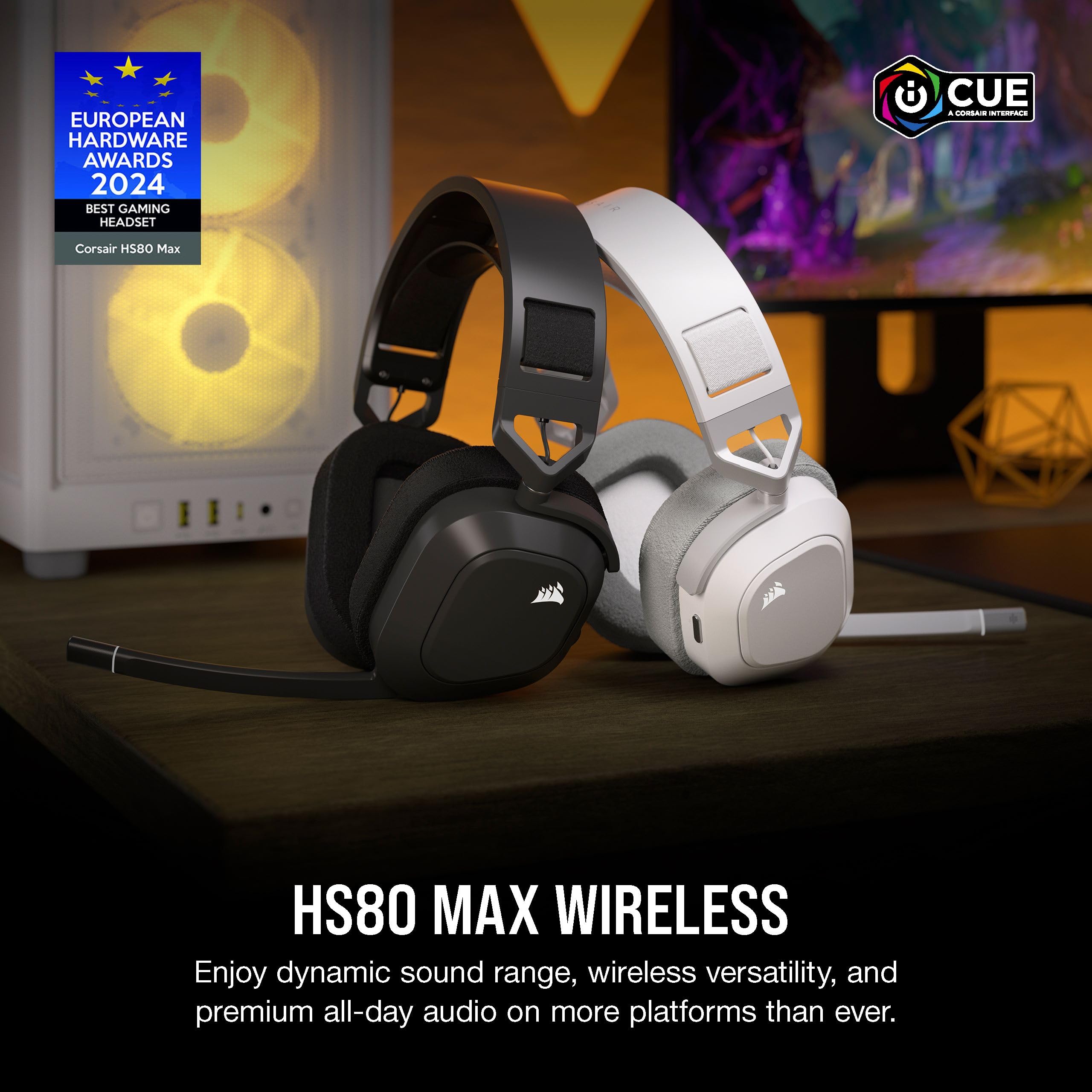 corsair-hs80-max-wireless-multiplatform-gaming-headset-2-4ghz-bluetooth-dolby-at image 2