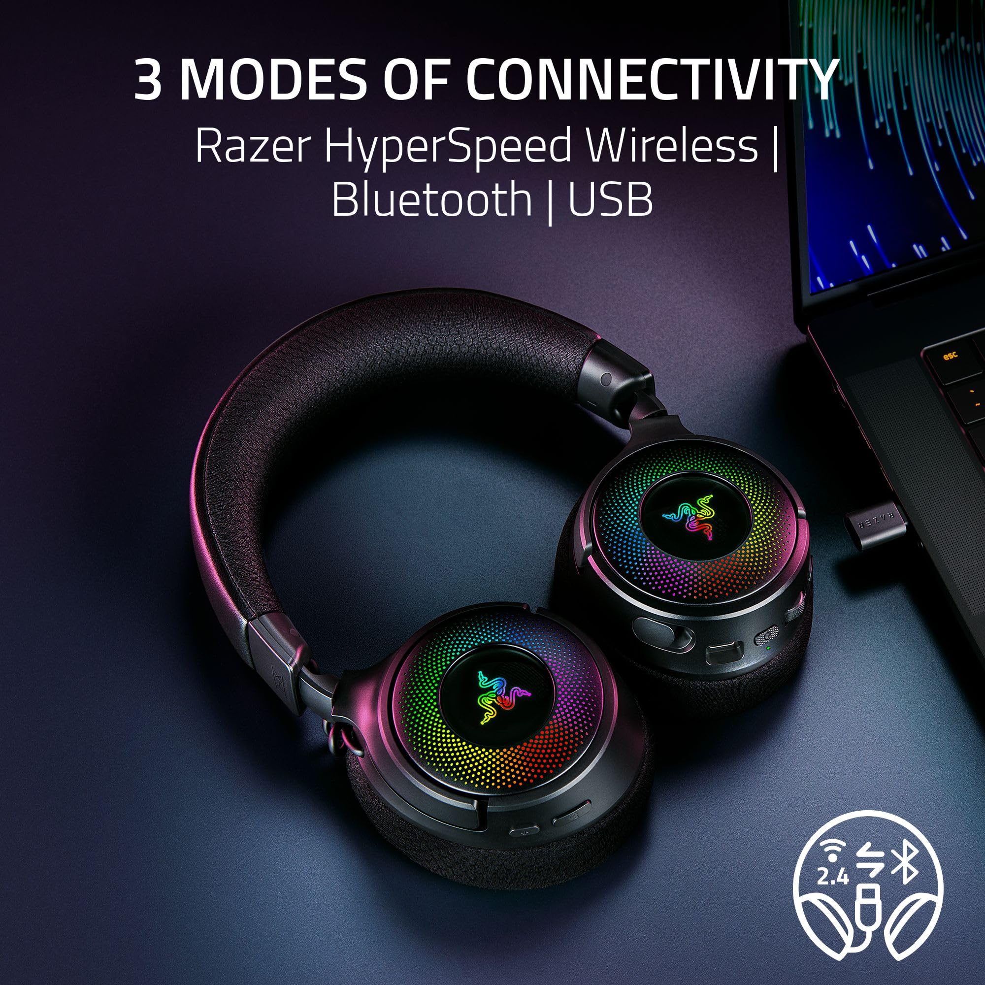 razer-kraken-v4-wireless-gaming-headset-2-4ghz-bluetooth-usb-hyperclear-mic-40mm image 3