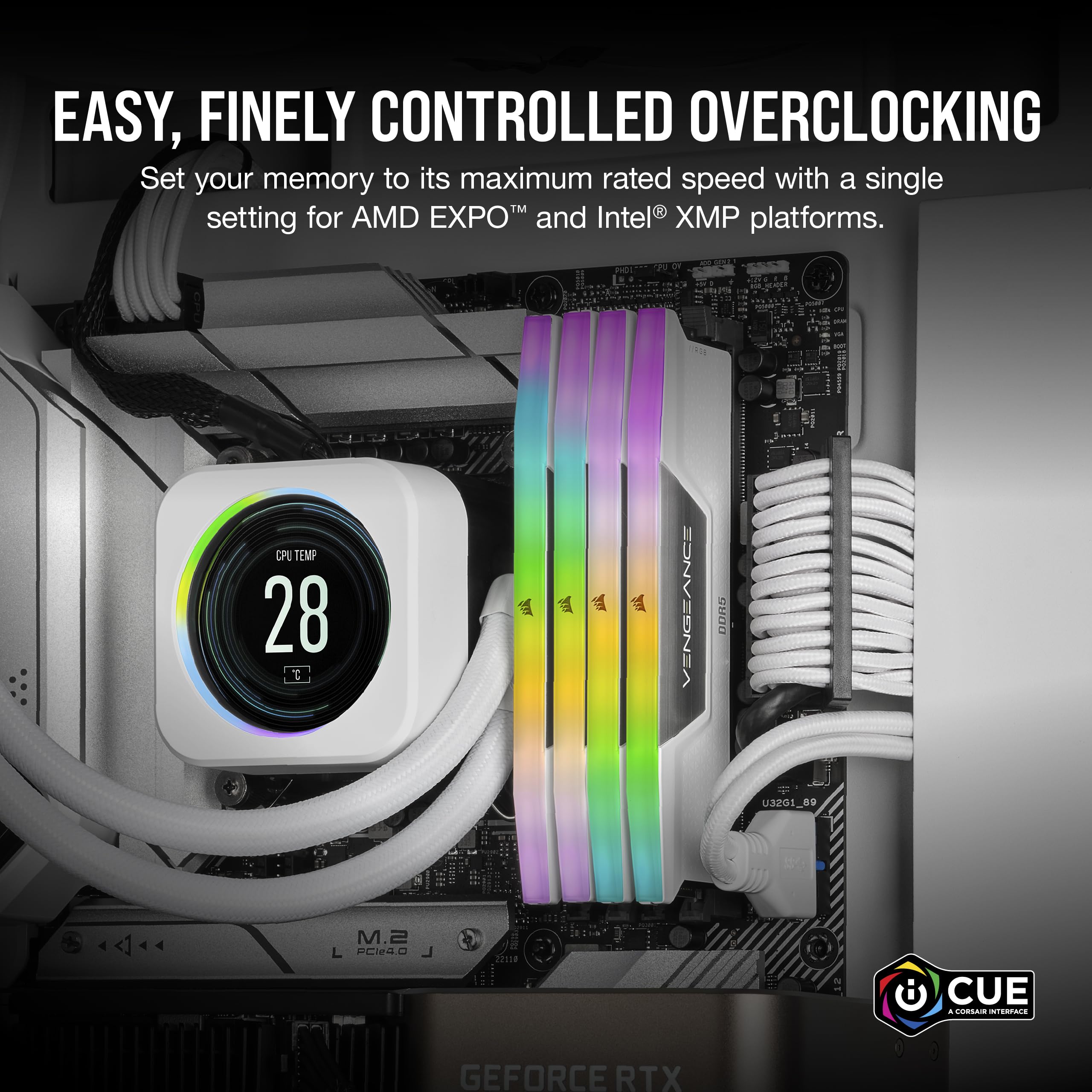 corsair-vengeance-rgb-ddr5-ram-32gb-2x16gb-6400mhz-cl36-amd-expo-intel-xmp-white image 5