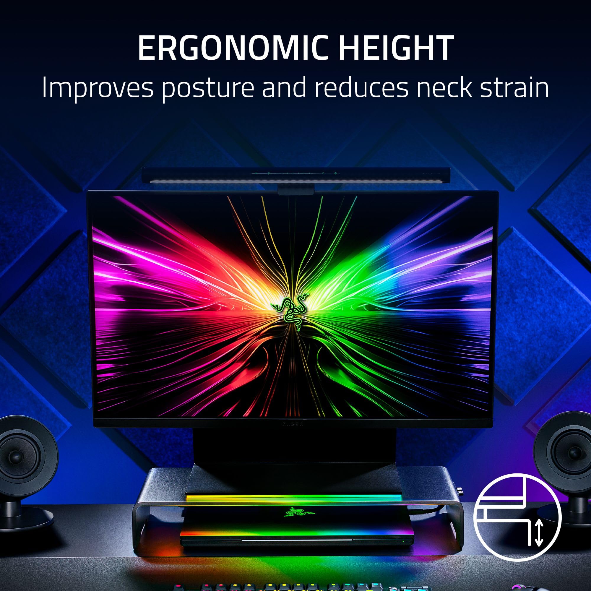 razer-monitor-stand-chroma-with-4-port-usb-c-hub-rgb-ergonomic-height-aluminum-b image 3