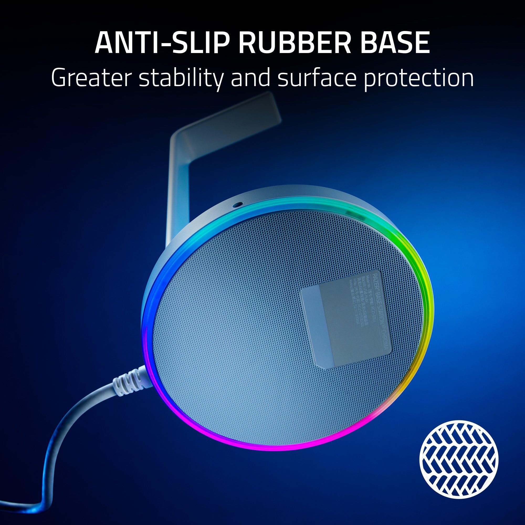 razer-base-station-v2-chroma-headphone-stand-rgb-usb-hub-3-5mm-dac-anti-slip-bas image 6