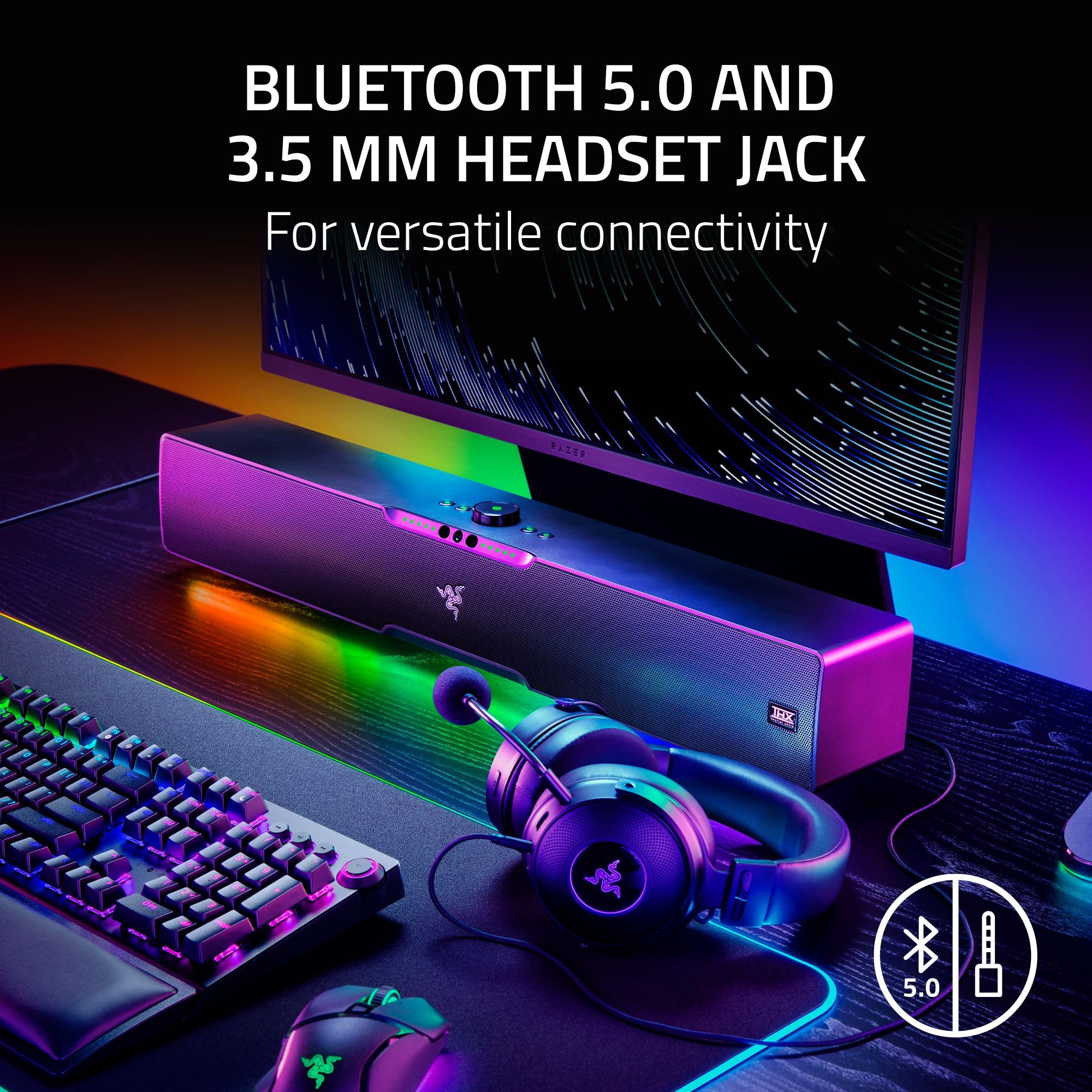 razer-leviathan-v2-pro-multi-driver-pc-gaming-soundbar-with-subwoofer image 6