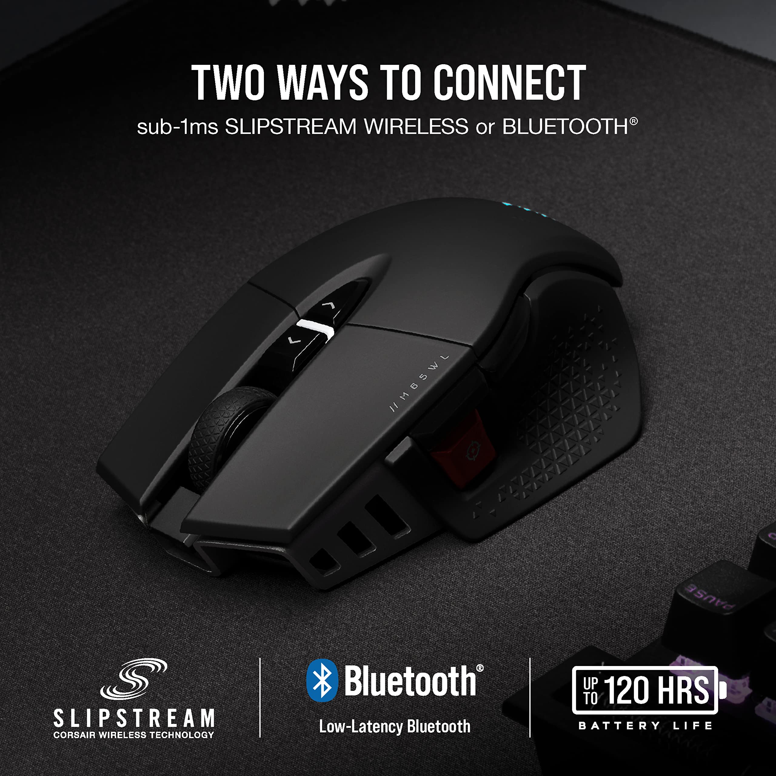corsair-m65-rgb-ultra-wireless-tunable-fps-gaming-mouse-slipstream-26k-dpi-black image 3