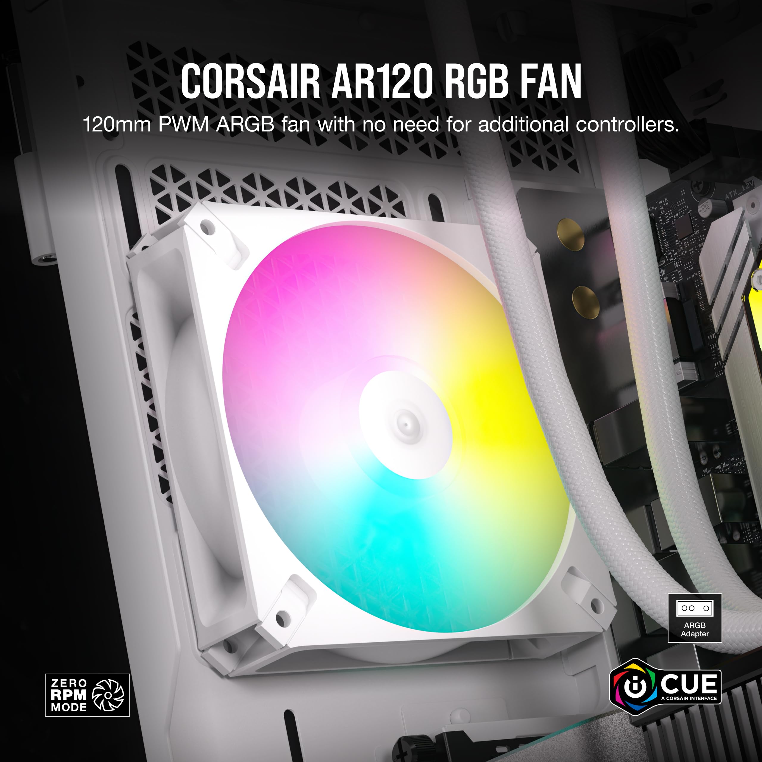 corsair-icue-ar120-rgb-digital-120mm-pwm-fan-white-single image 3