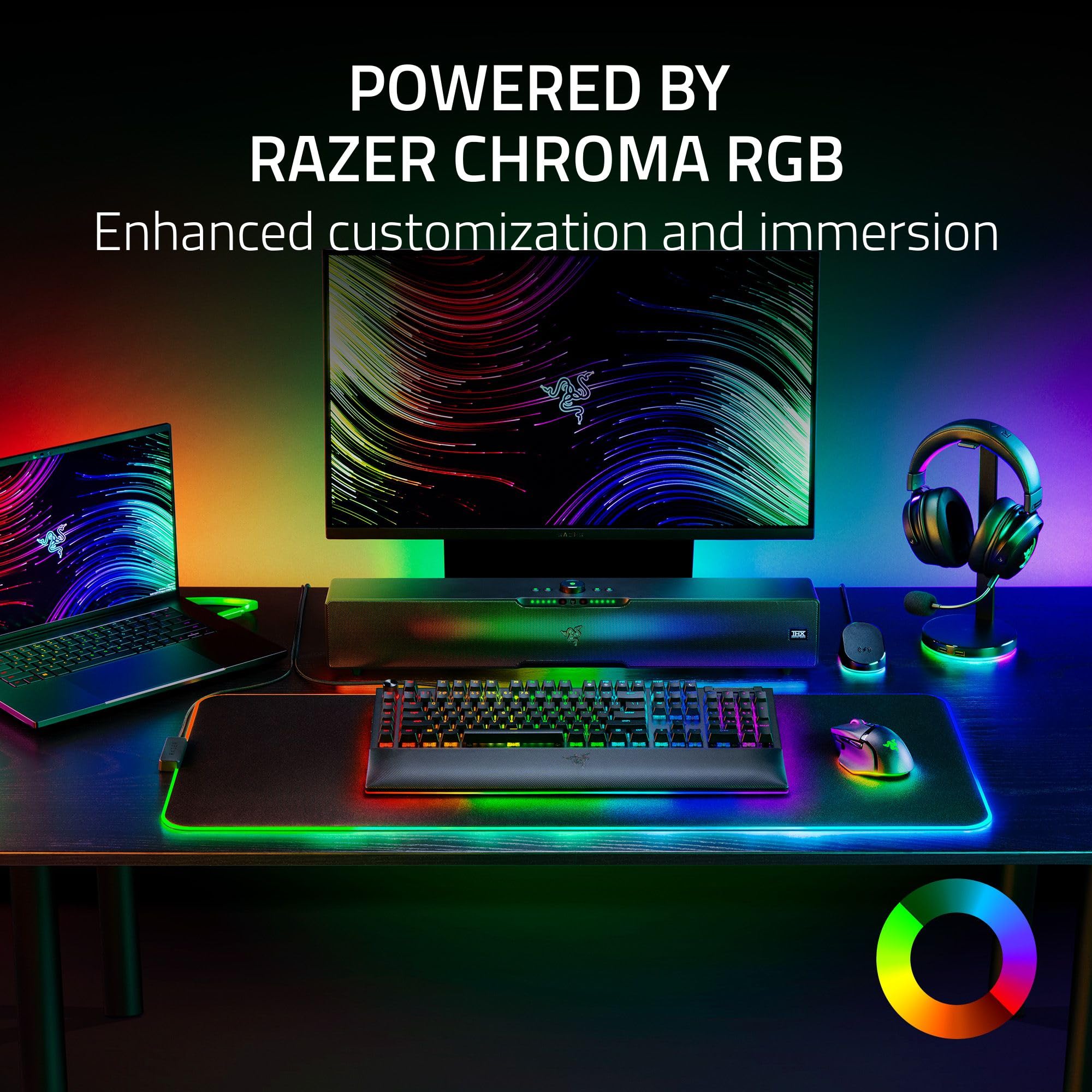 razer-base-station-v2-chroma-headphone-stand-rgb-usb-hub-3-5mm-dac-anti-slip-bas image 7