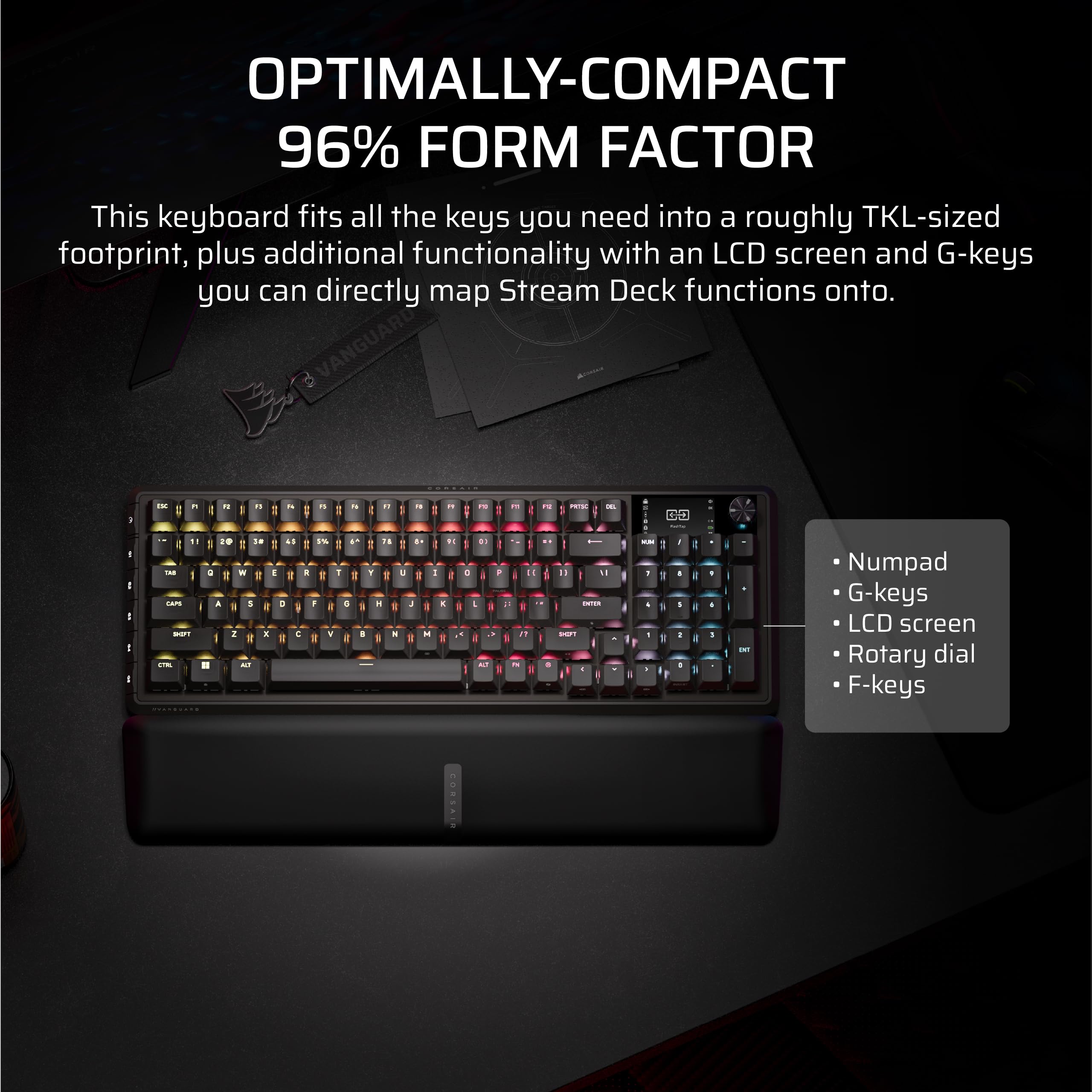 corsair-vanguard-96-wireless-mechanical-gaming-keyboard-qwerty-us-96-layout-hot- image 4