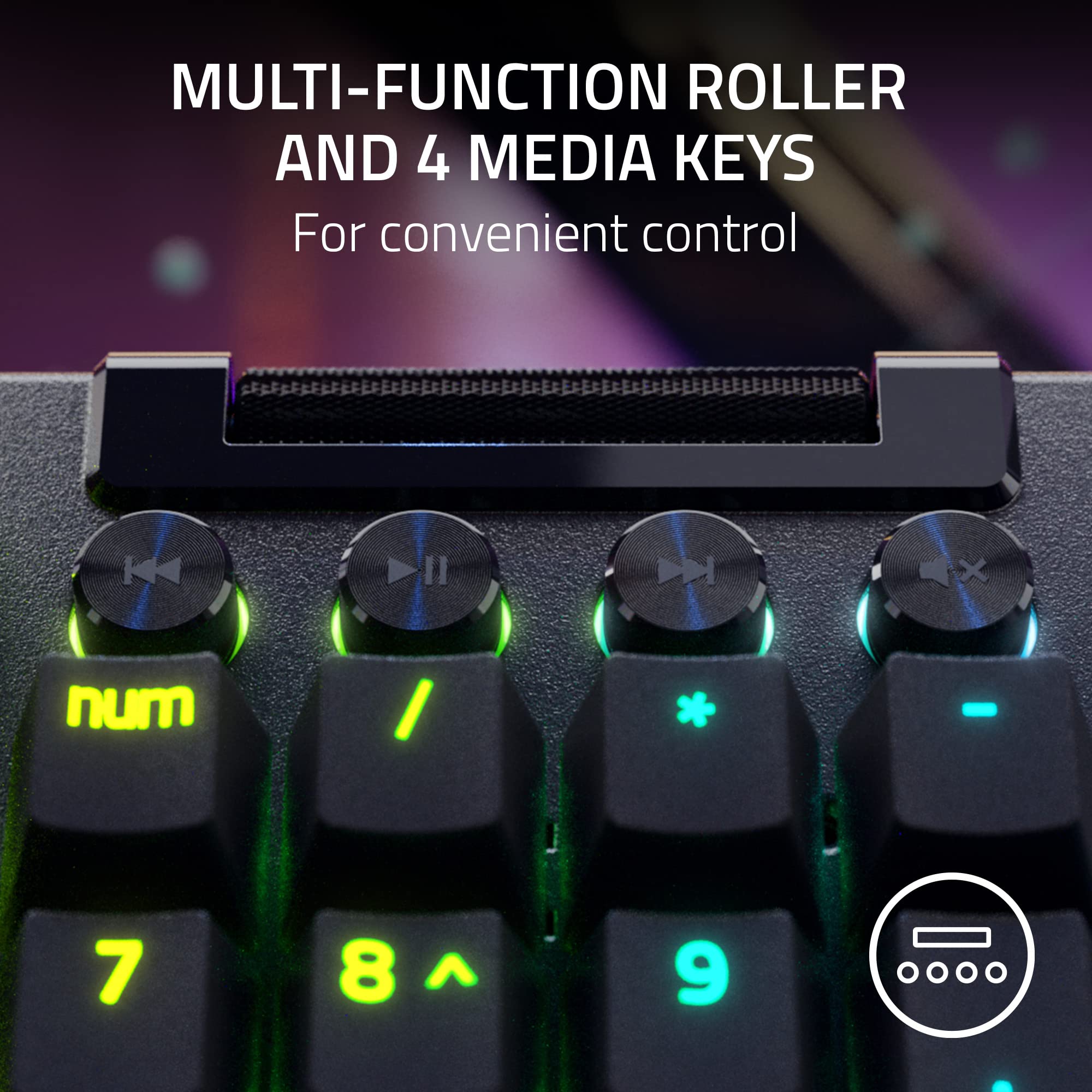 razer-blackwidow-v4-pro-wired-mechanical-gaming-keyboard-green-tactile-switches- image 7