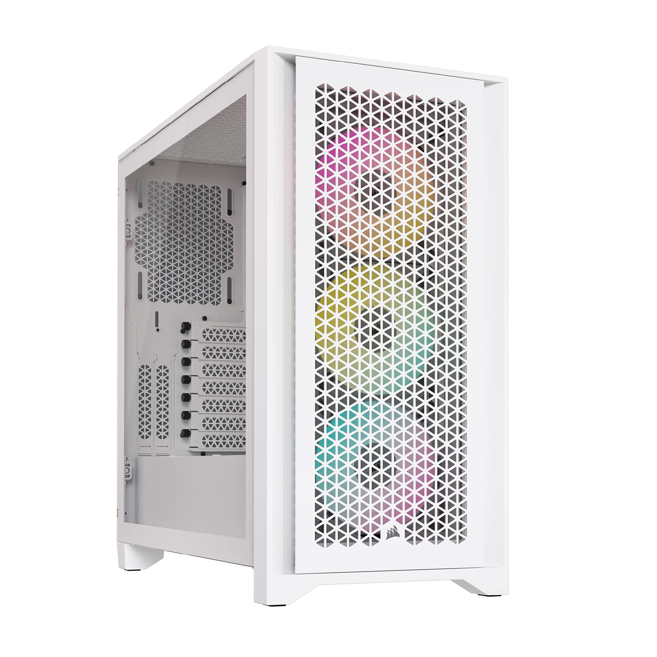corsair-icue-4000d-rgb-airflow-mid-tower-atx-pc-case-true-white-3x-af120-rgb-eli image 1