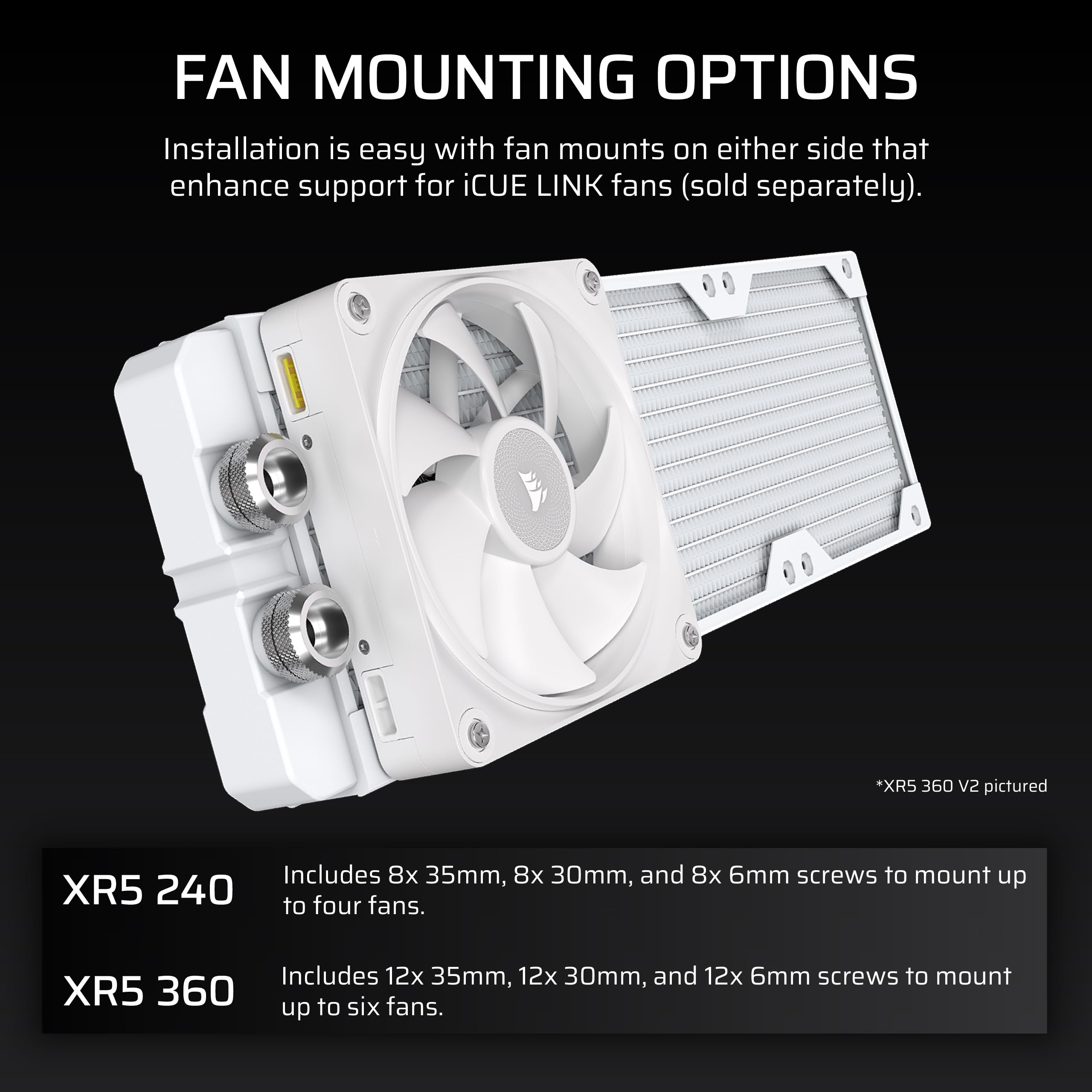 corsair-hydro-x-series-xr5-240mm-v2-custom-cooling-radiator-white-copper-core-ic image 3