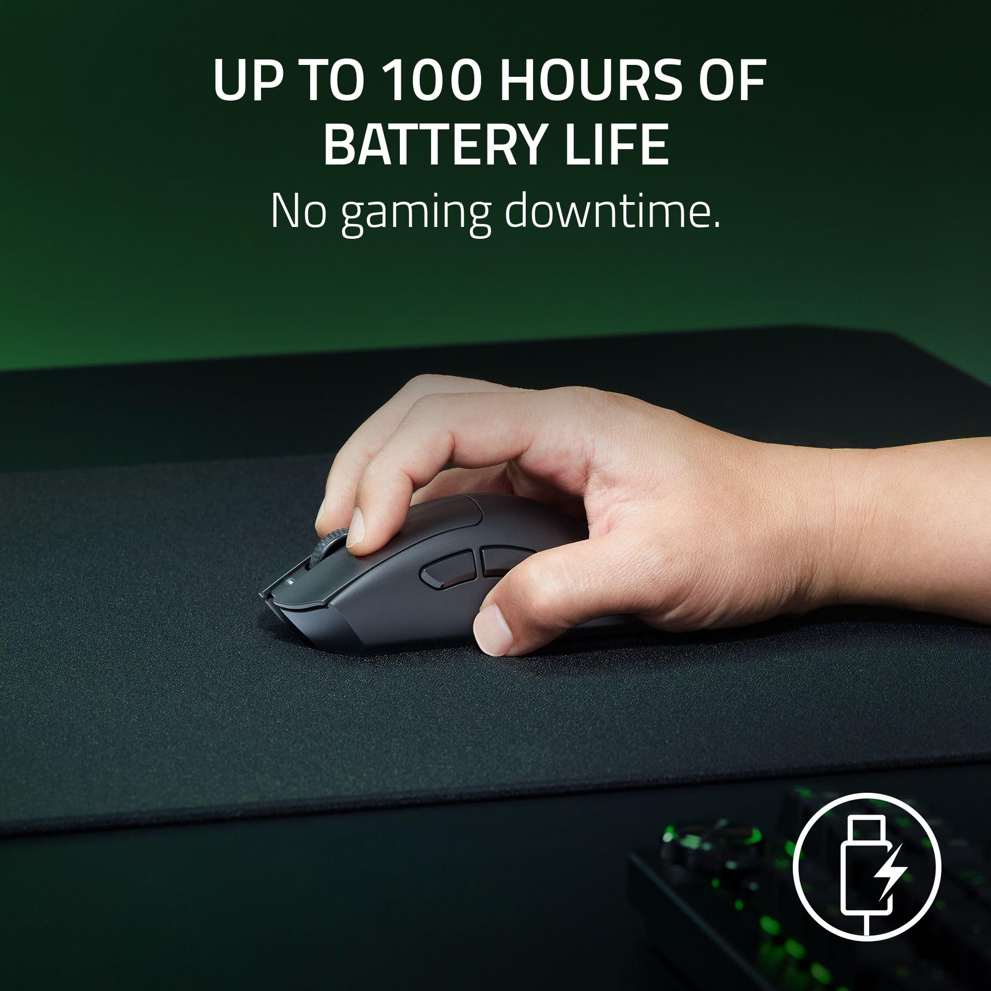 razer-deathadder-v3-hyperspeed-wireless-gaming-mouse-55g-ultra-light image 4
