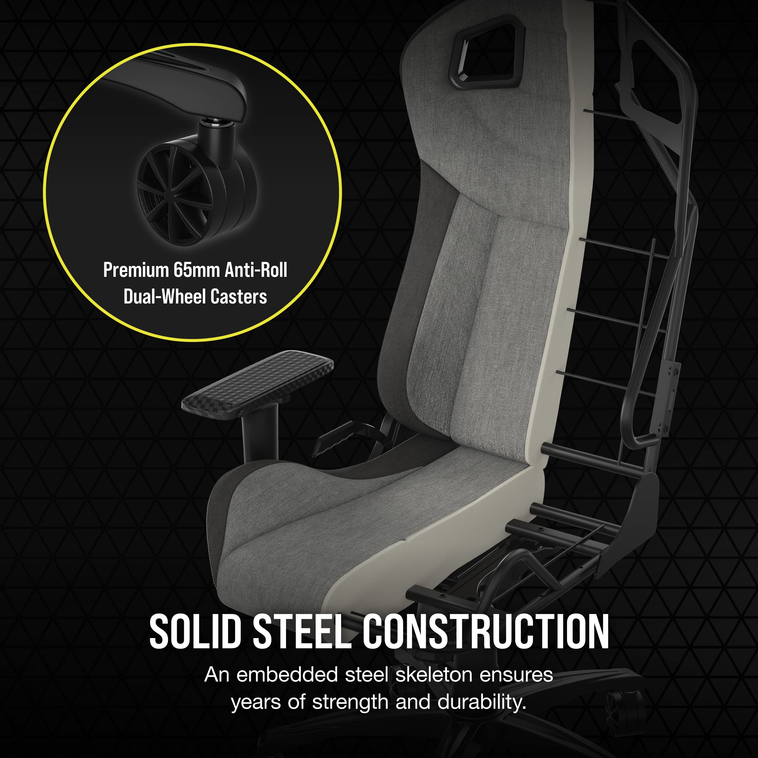 corsair-t3-rush-fabric-gaming-chair-2023-gray-charcoal image 4