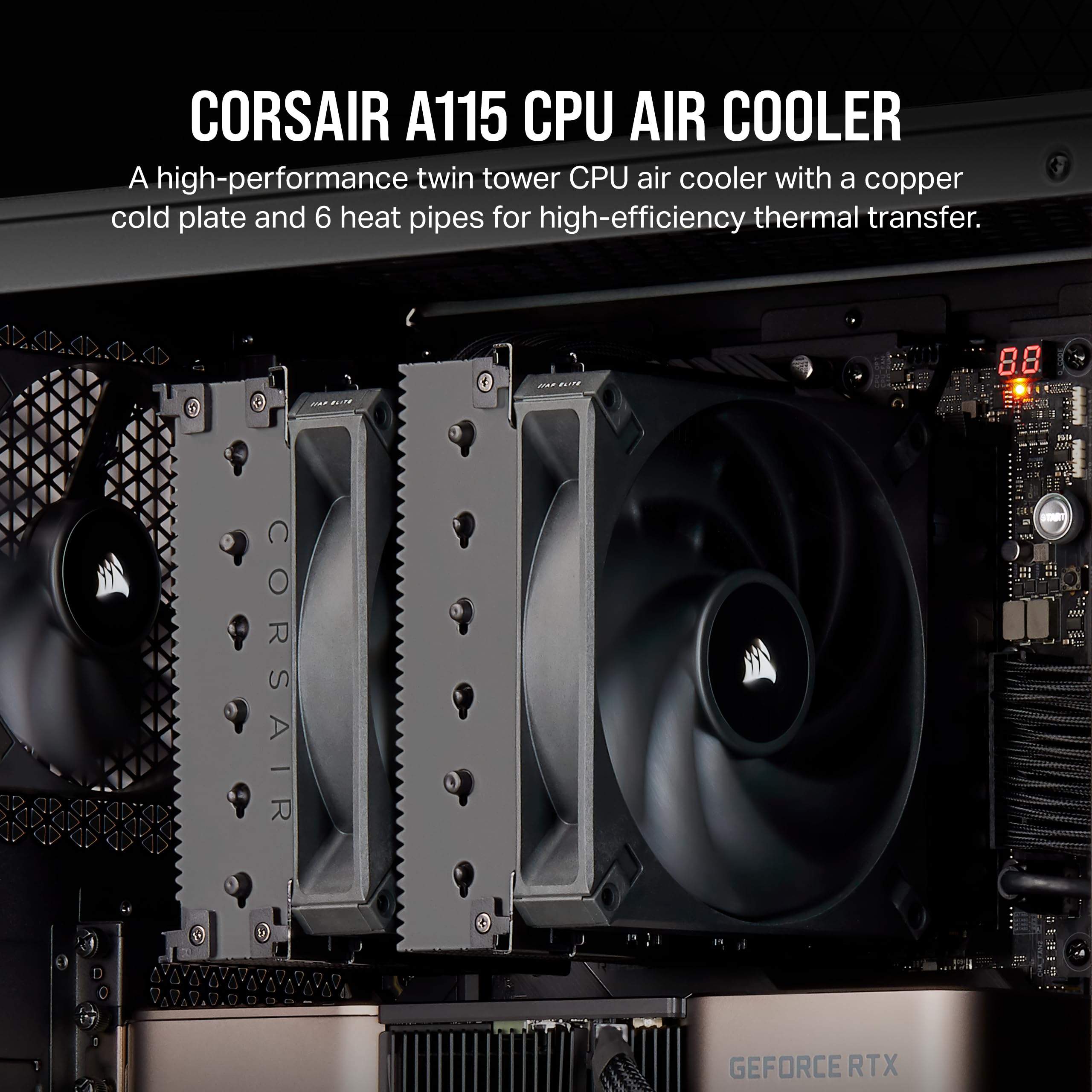 corsair-a115-high-performance-tower-cpu-air-cooler-270w-tdp-dual-af140-elite-fan image 2