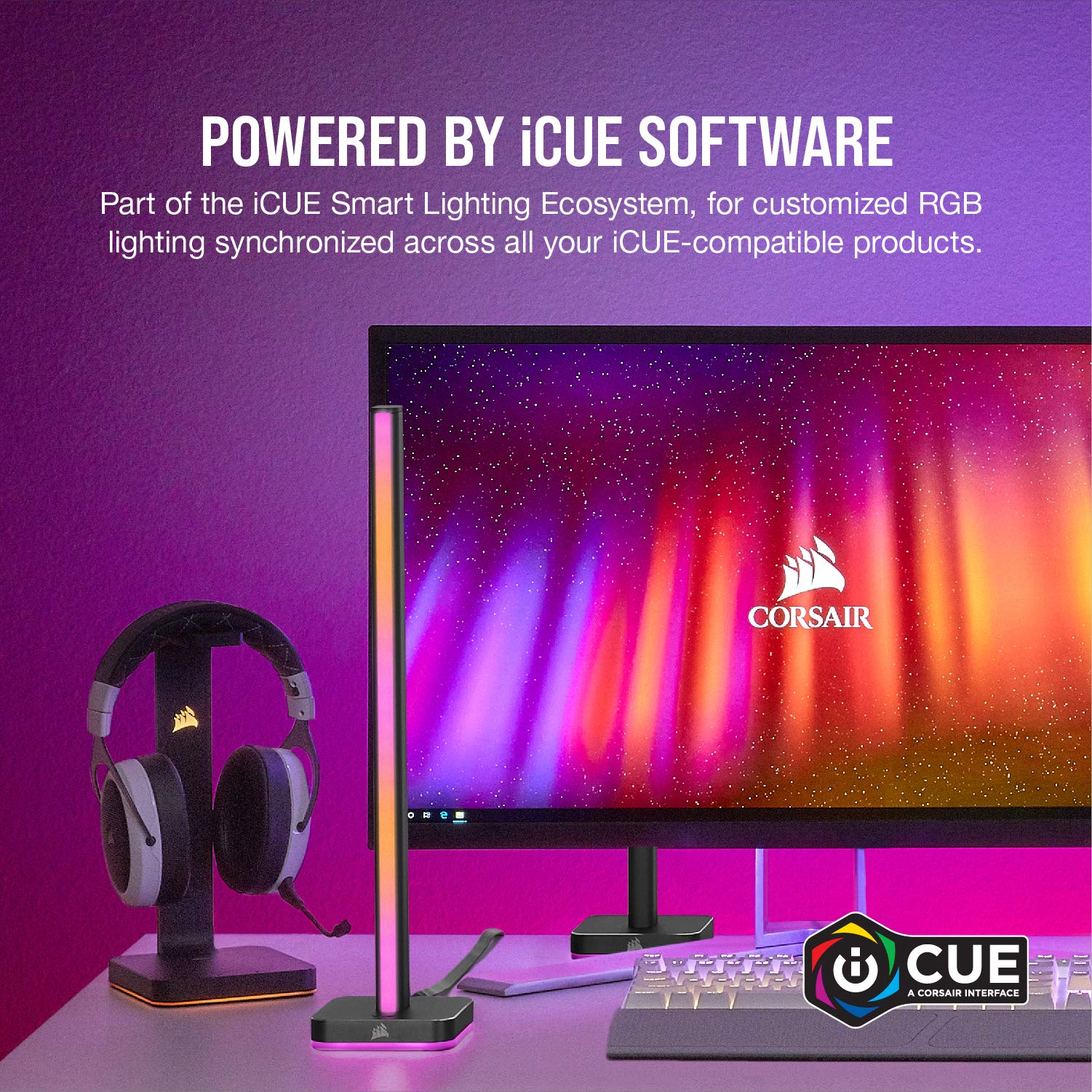 corsair-icue-lt100-smart-lighting-tower-starter-kit-ambient-rgb-with-headset-hol image 4
