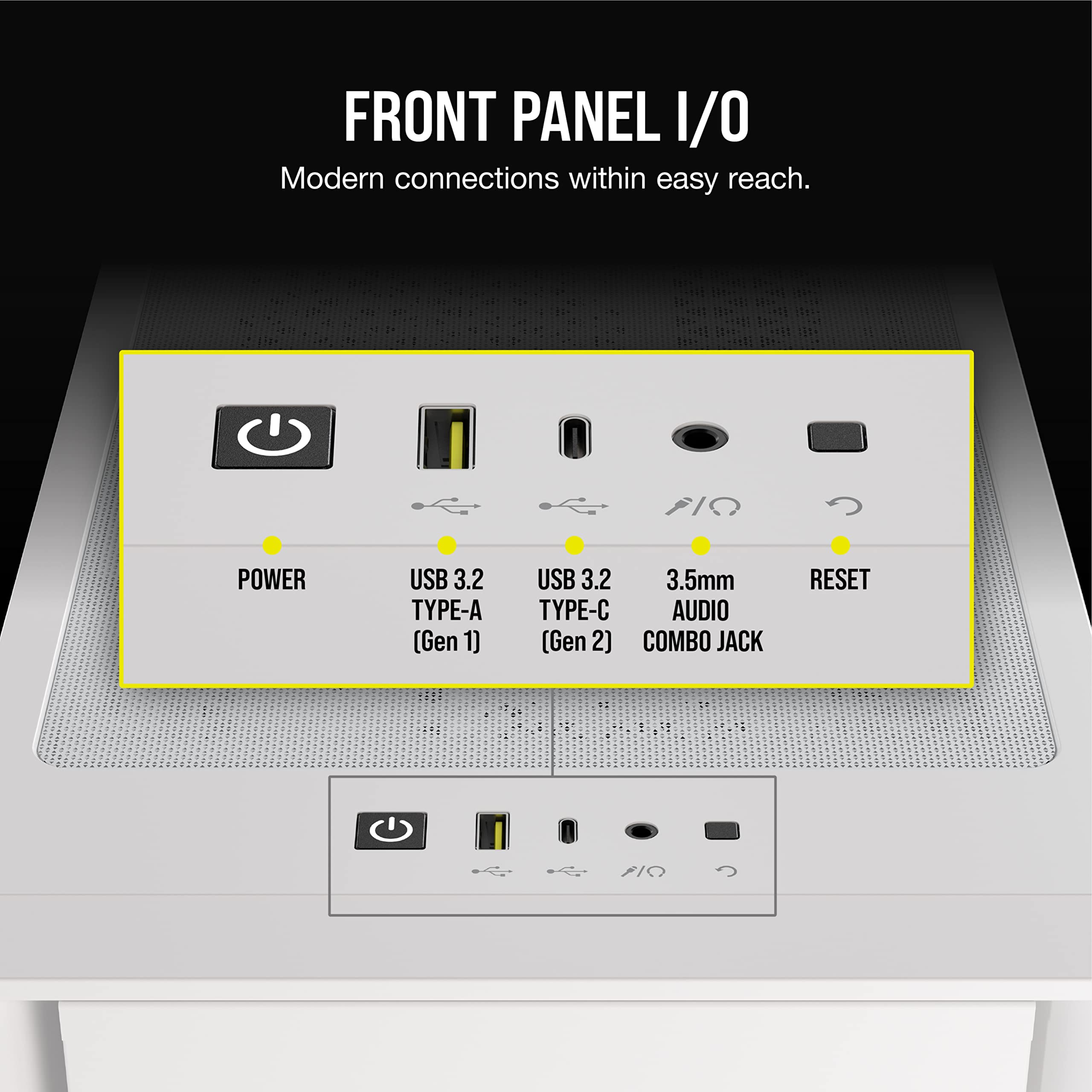 corsair-icue-4000d-rgb-airflow-mid-tower-atx-pc-case-true-white-3x-af120-rgb-eli image 8