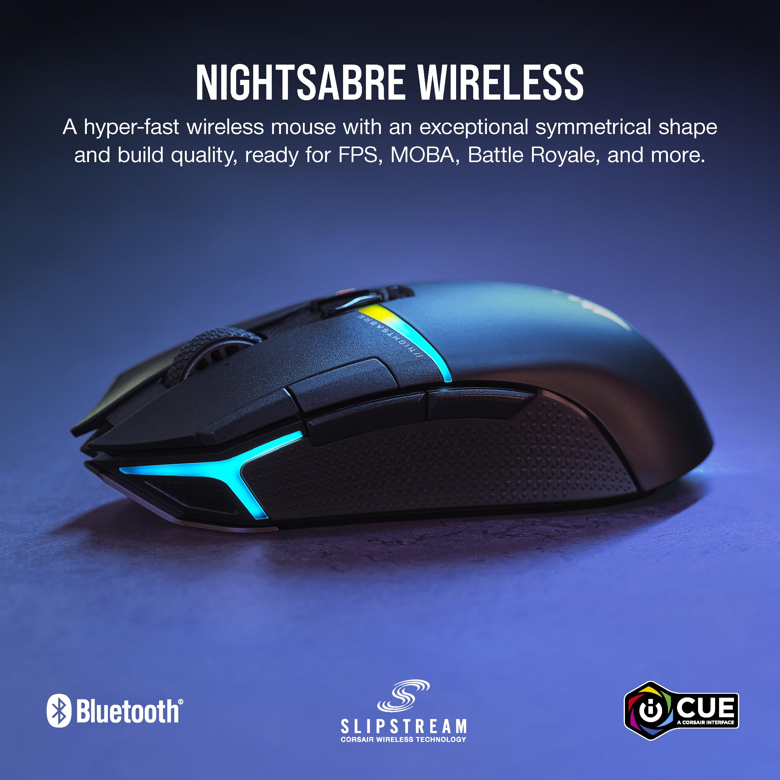 corsair-nightsabre-rgb-wireless-gaming-mouse-26-000-dpi-11-buttons-100hr-battery image 2