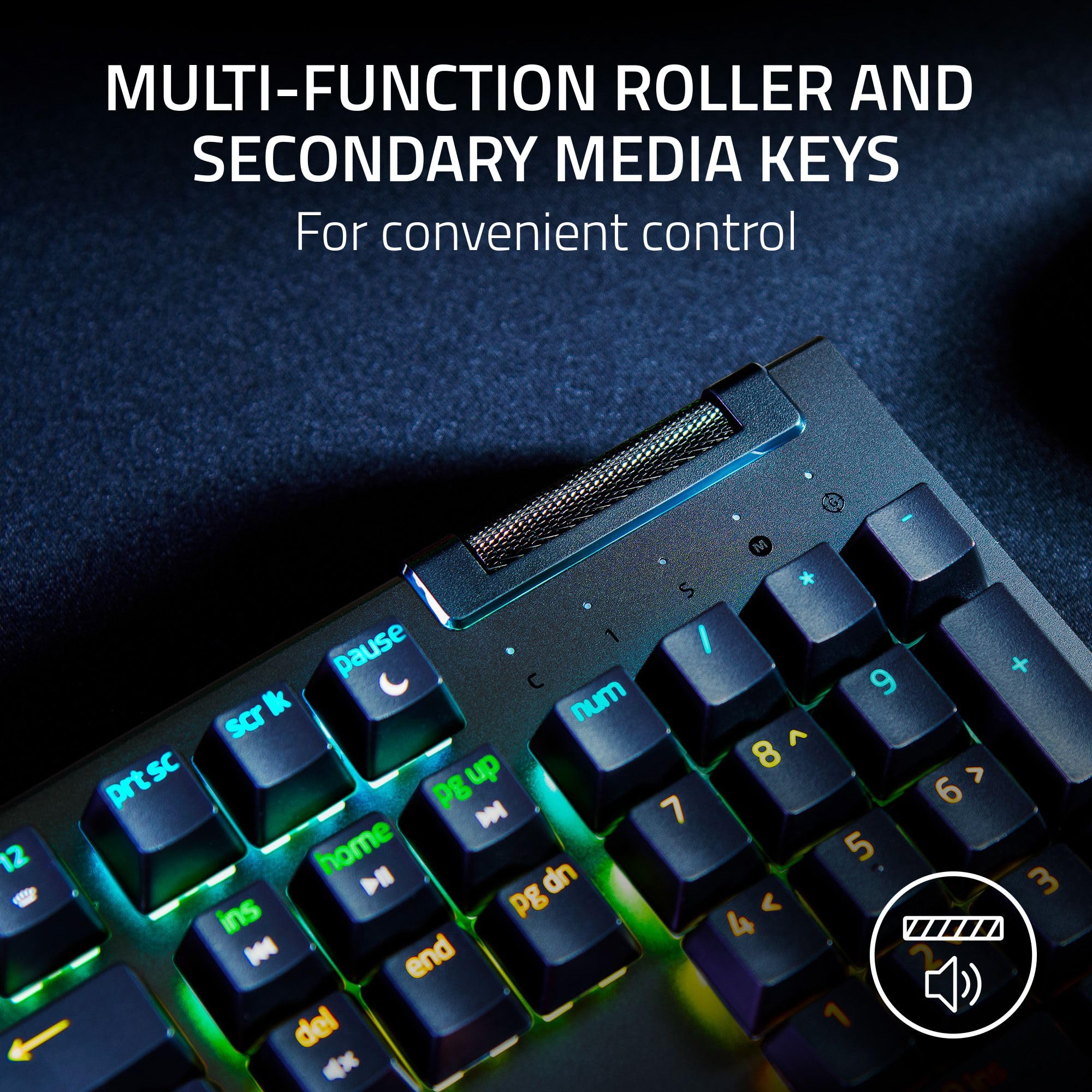 razer-blackwidow-v4-x-mechanical-gaming-keyboard-green-clicky-switches-6-macro-k image 4