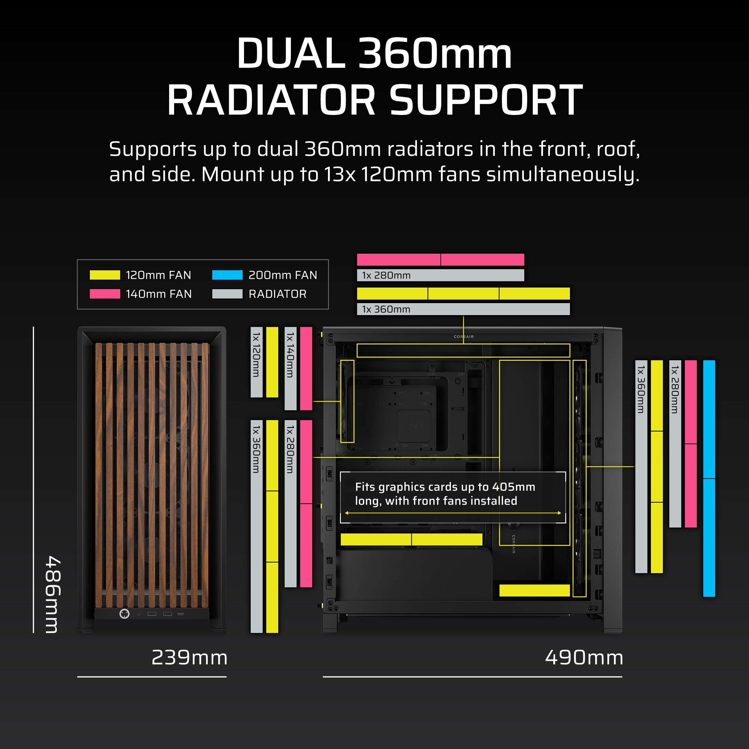 corsair-frame-4000d-wood-rs-modular-mid-tower-atx-pc-case-walnut-front-panel-4x- image 6