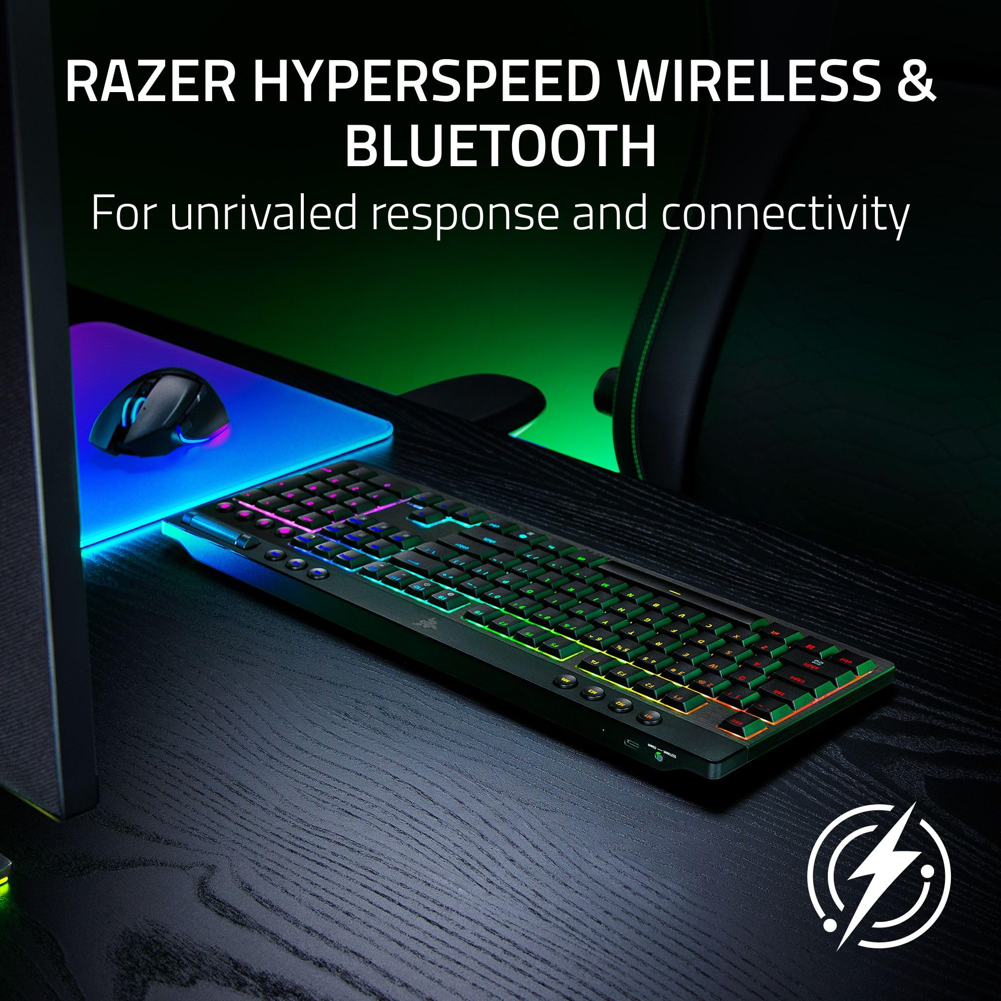 razer-blackwidow-v4-low-profile-hyperspeed-wireless-gaming-keyboard-green-switch image 3