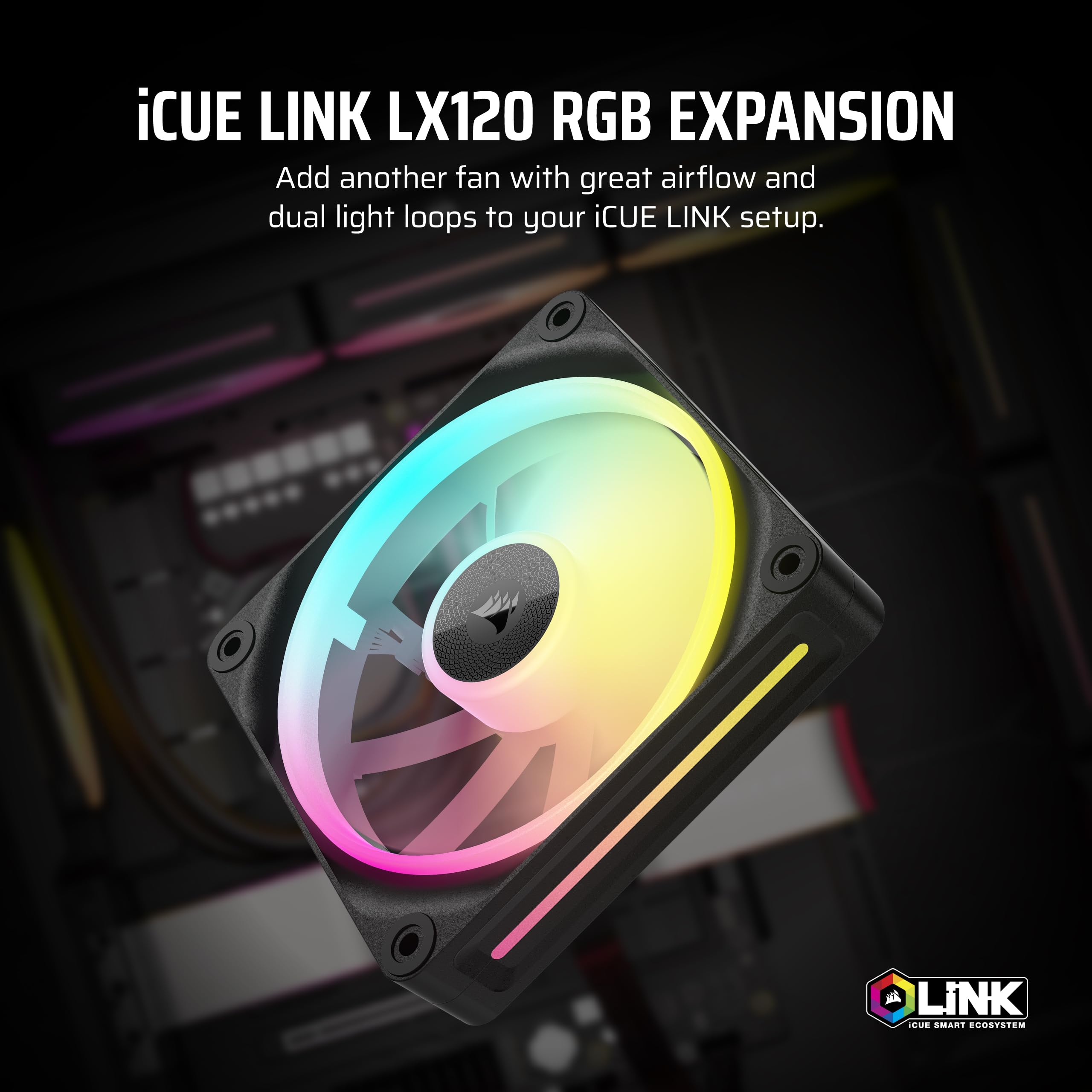 corsair-icue-link-lx120-rgb-120mm-pwm-fan-single-pack image 2