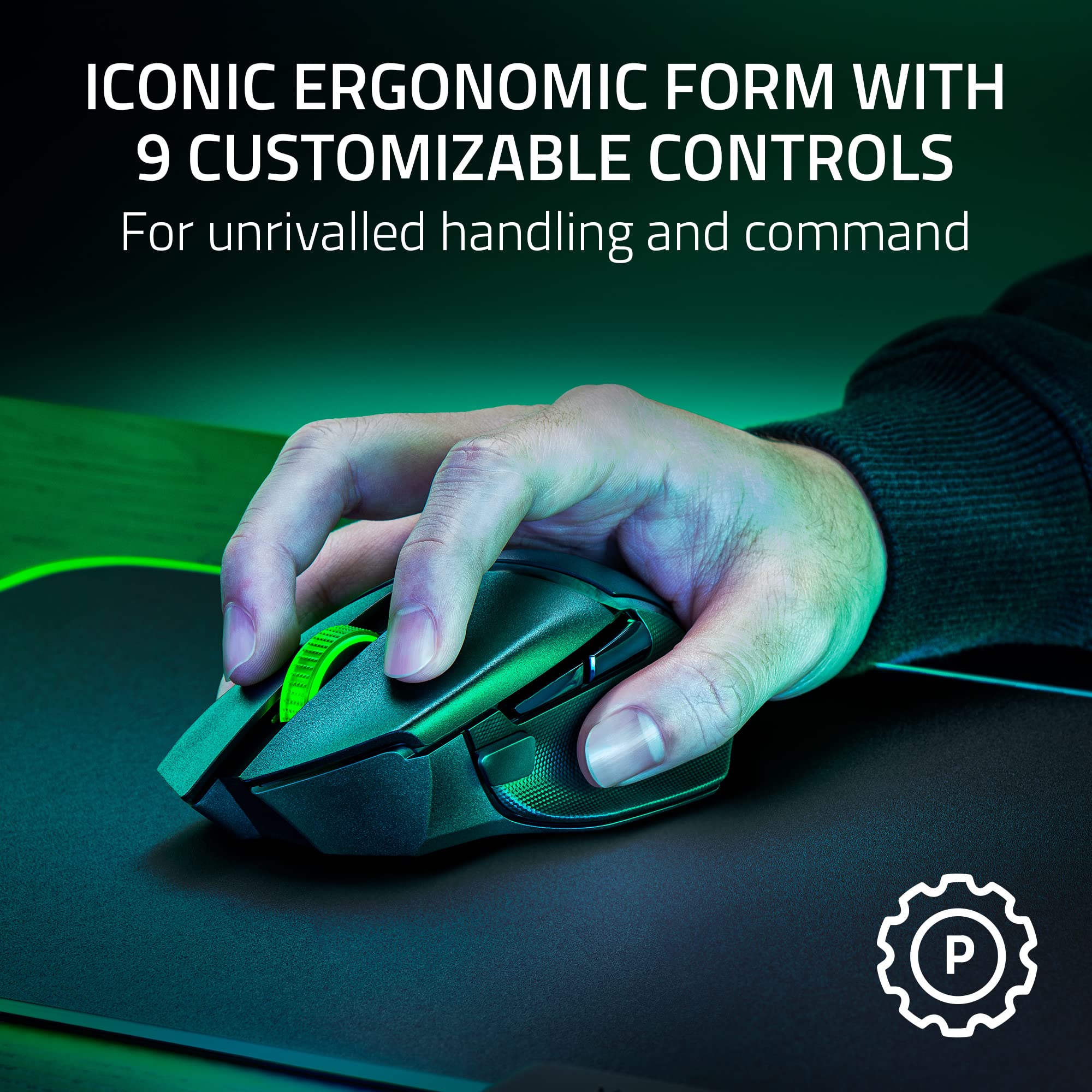 razer-basilisk-v3-x-hyperspeed-wireless-gaming-mouse-18k-dpi-9-programmable-cont image 2