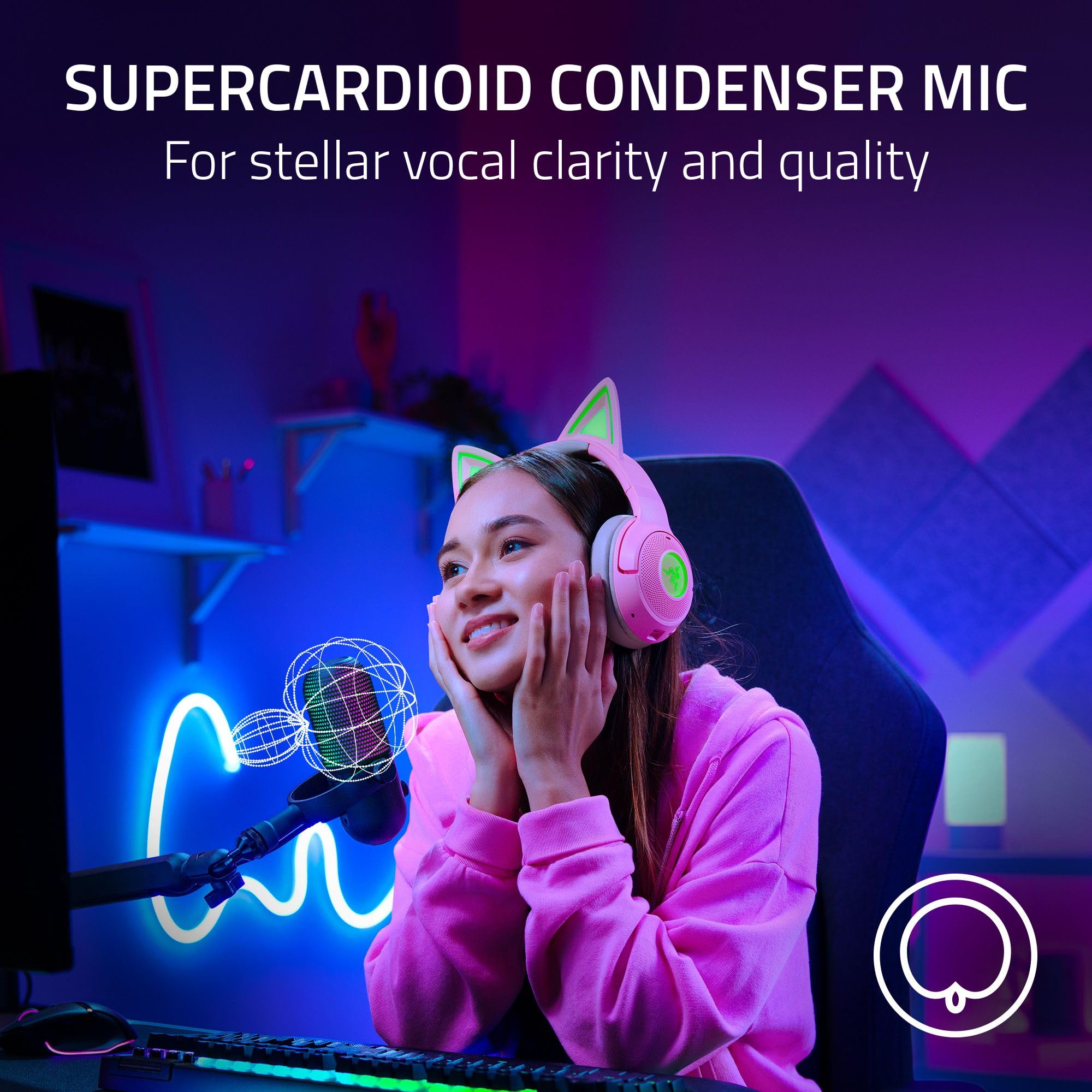razer-seiren-v3-chroma-rgb-usb-microphone-stream-game-reactive-lighting-tap-to-m image 4