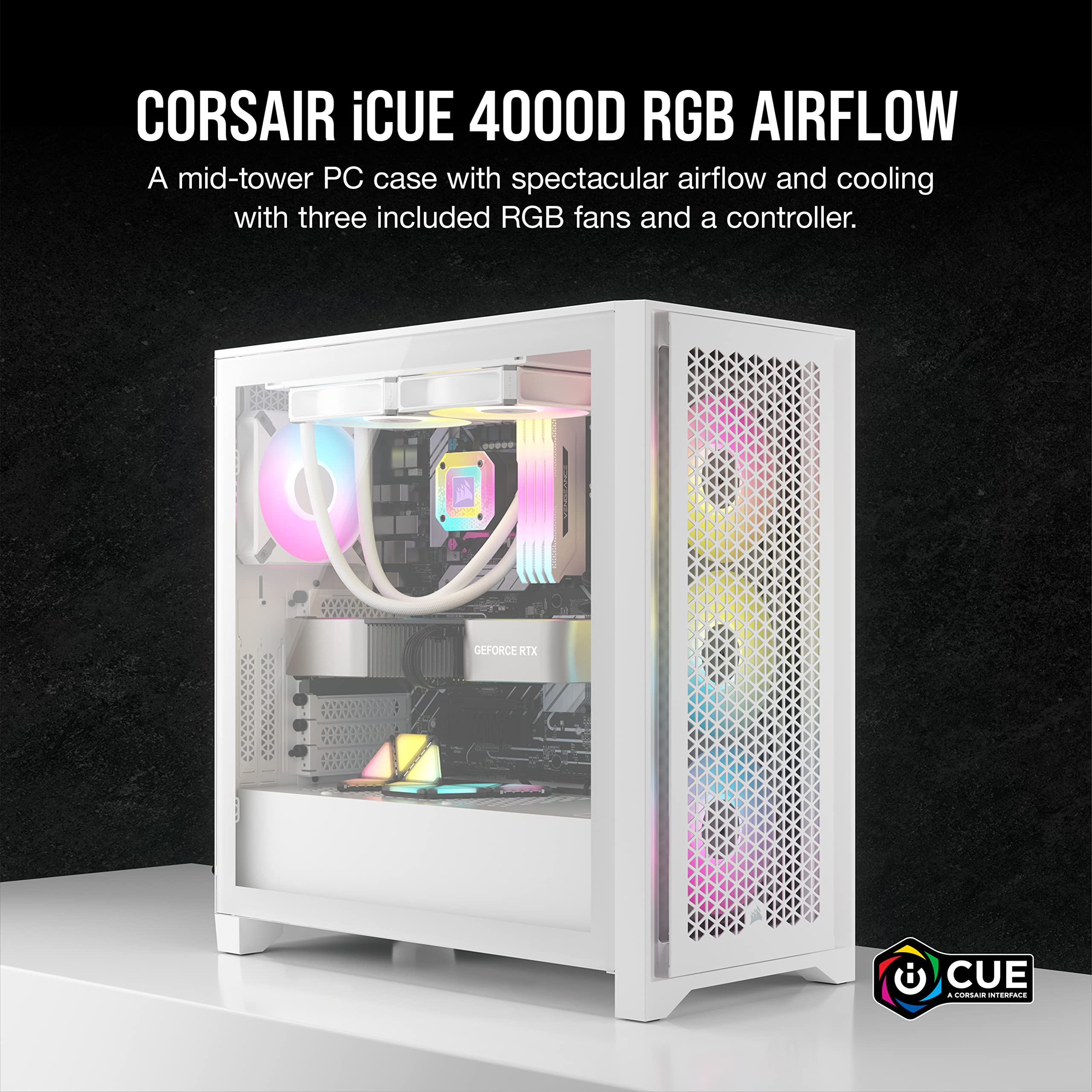 corsair-icue-4000d-rgb-airflow-mid-tower-atx-pc-case-true-white-3x-af120-rgb-eli image 3
