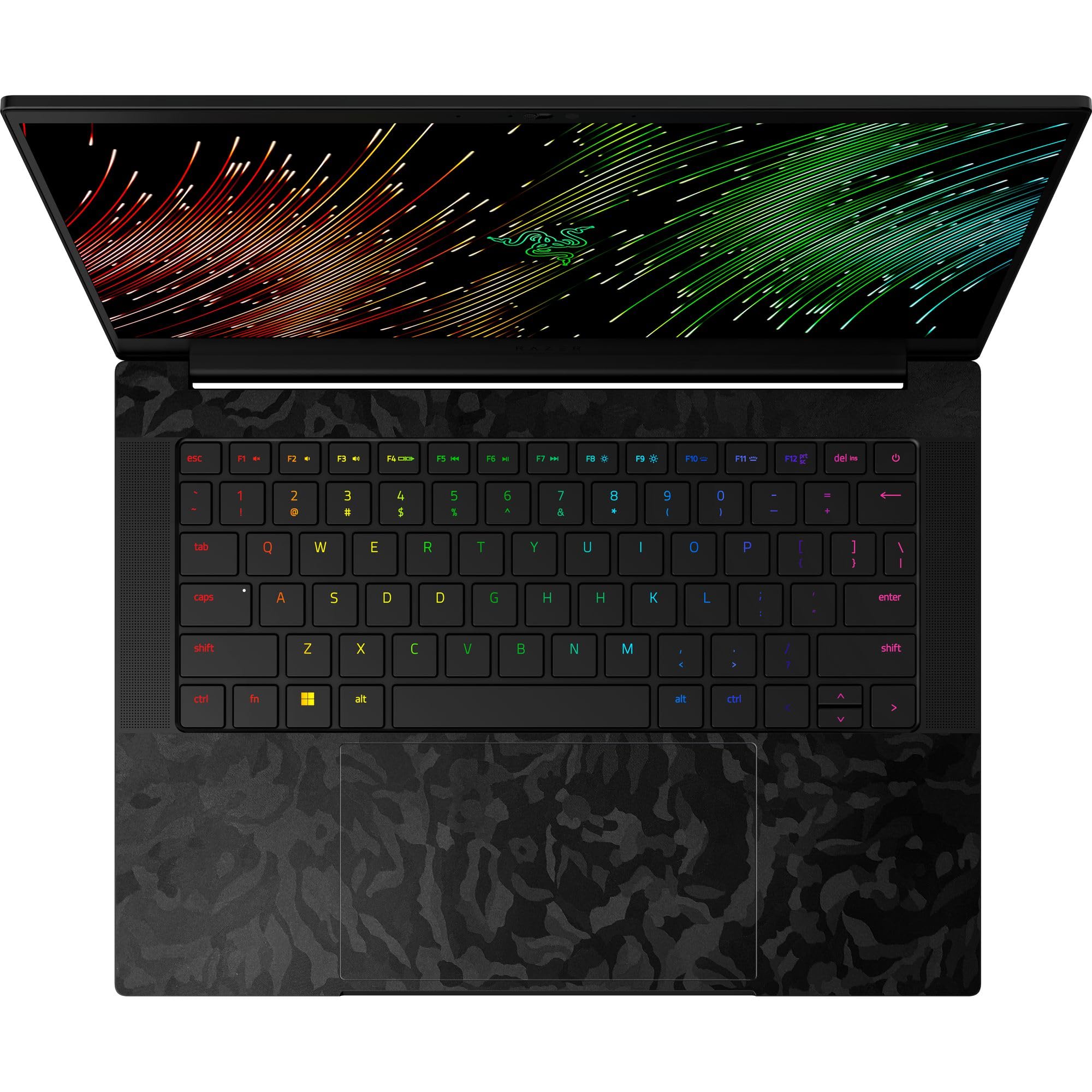 razer-skin-vinyl-laptop-full-wrap-for-razer-blade-14-2023-black-camo image 1
