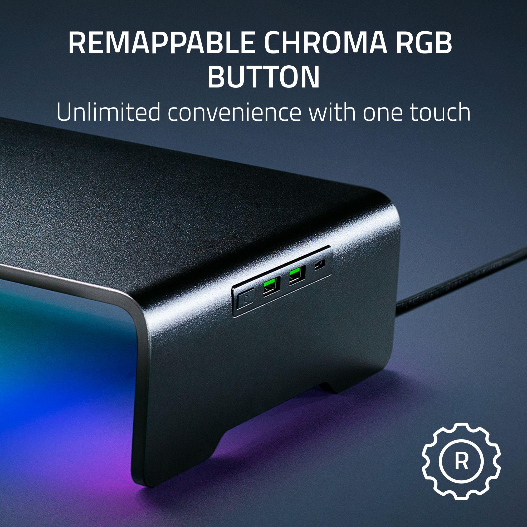 razer-monitor-stand-chroma-with-4-port-usb-c-hub-rgb-ergonomic-height-aluminum-b image 6