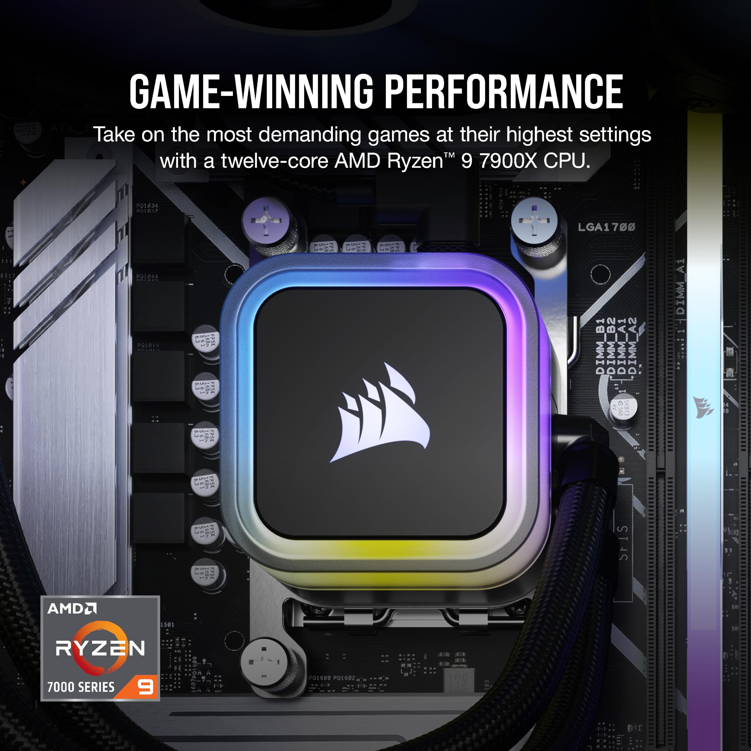 corsair-vengeance-a7300-series-gaming-pc-liquid-cooled-ryzen-9-7900x-rtx-4090-64 image 3