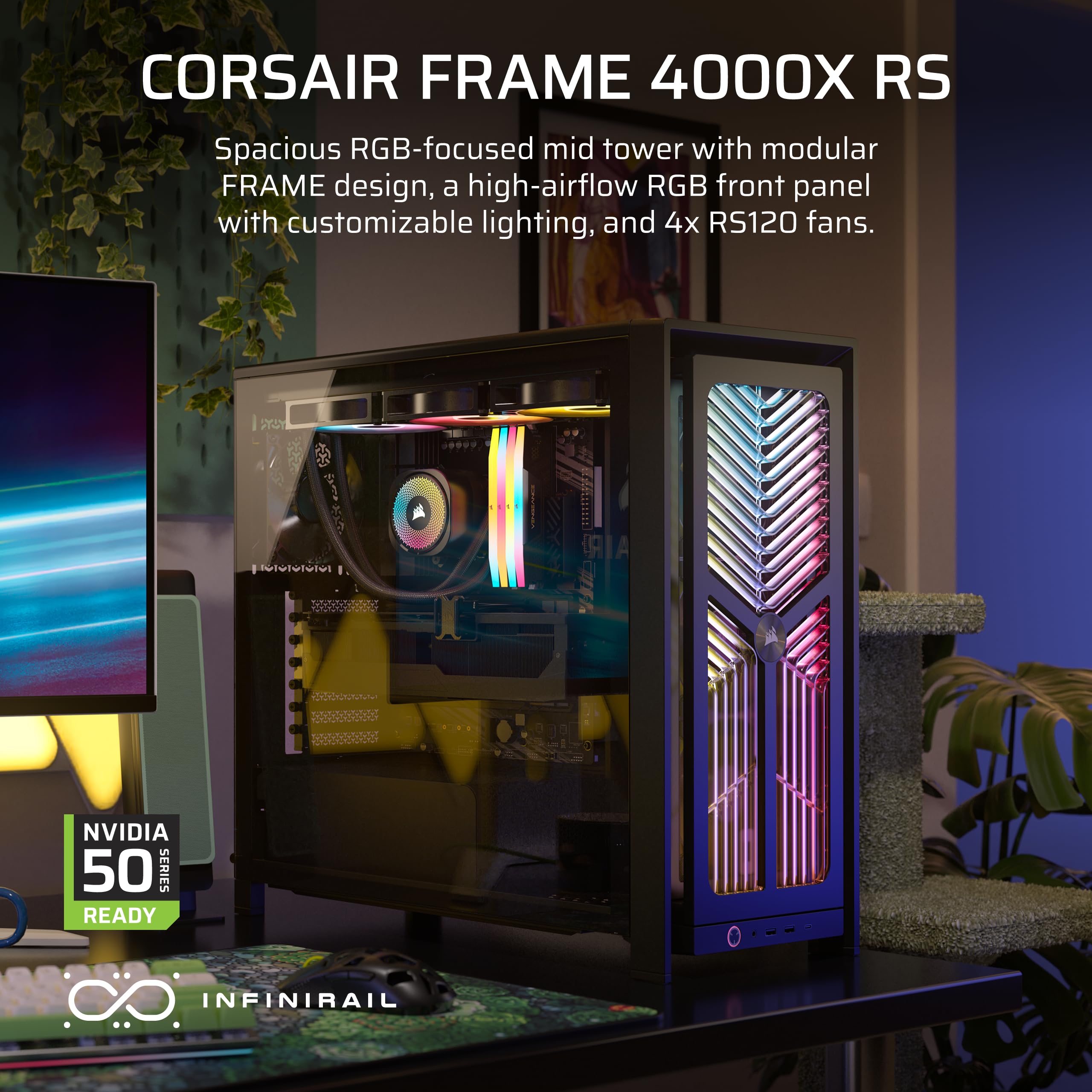 corsair-frame-4000x-rs-modular-mid-tower-atx-pc-case-rgb-front-panel-4x-rs120-pw image 2