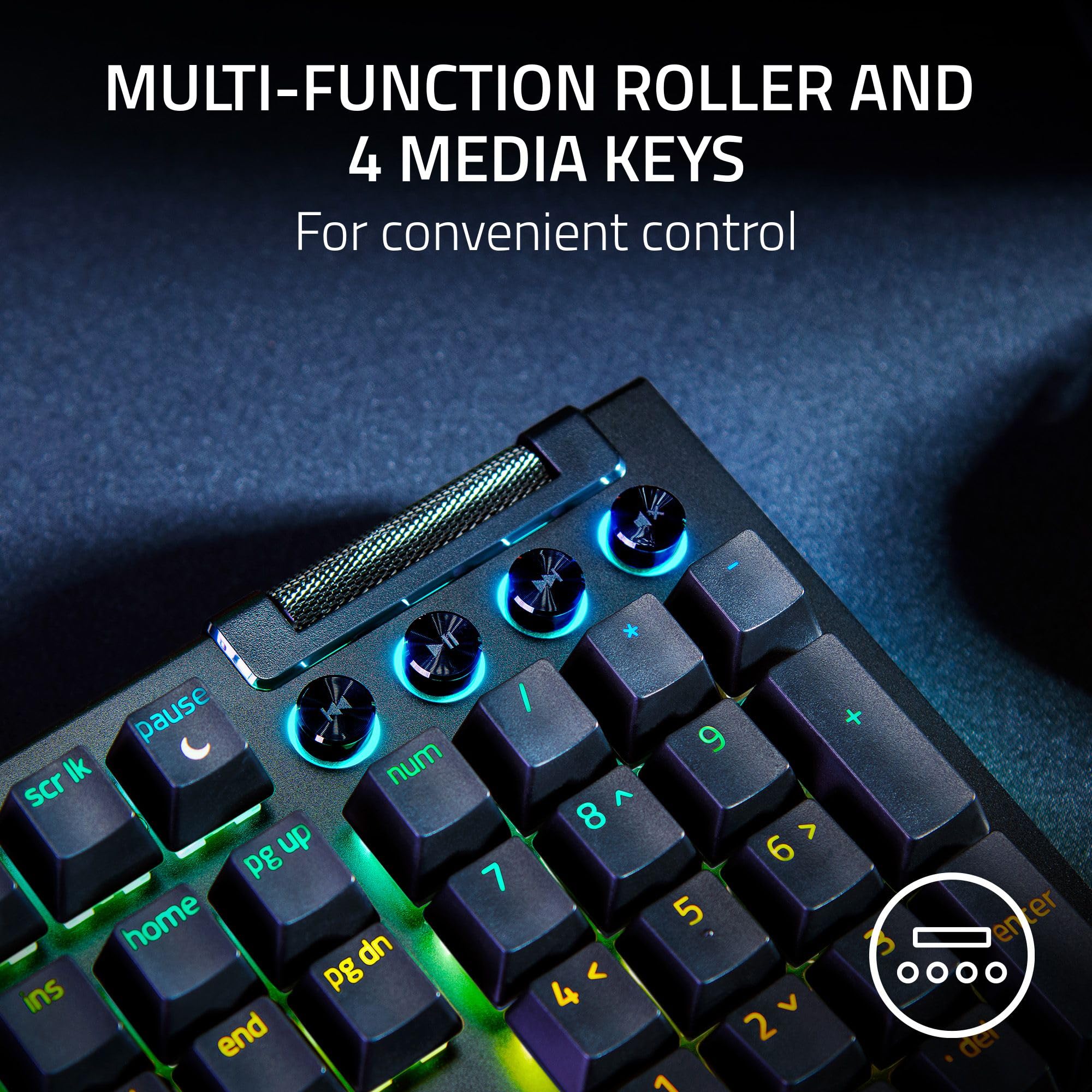 razer-blackwidow-v4-mechanical-gaming-keyboard-yellow-switches-chroma-rgb-macro- image 7
