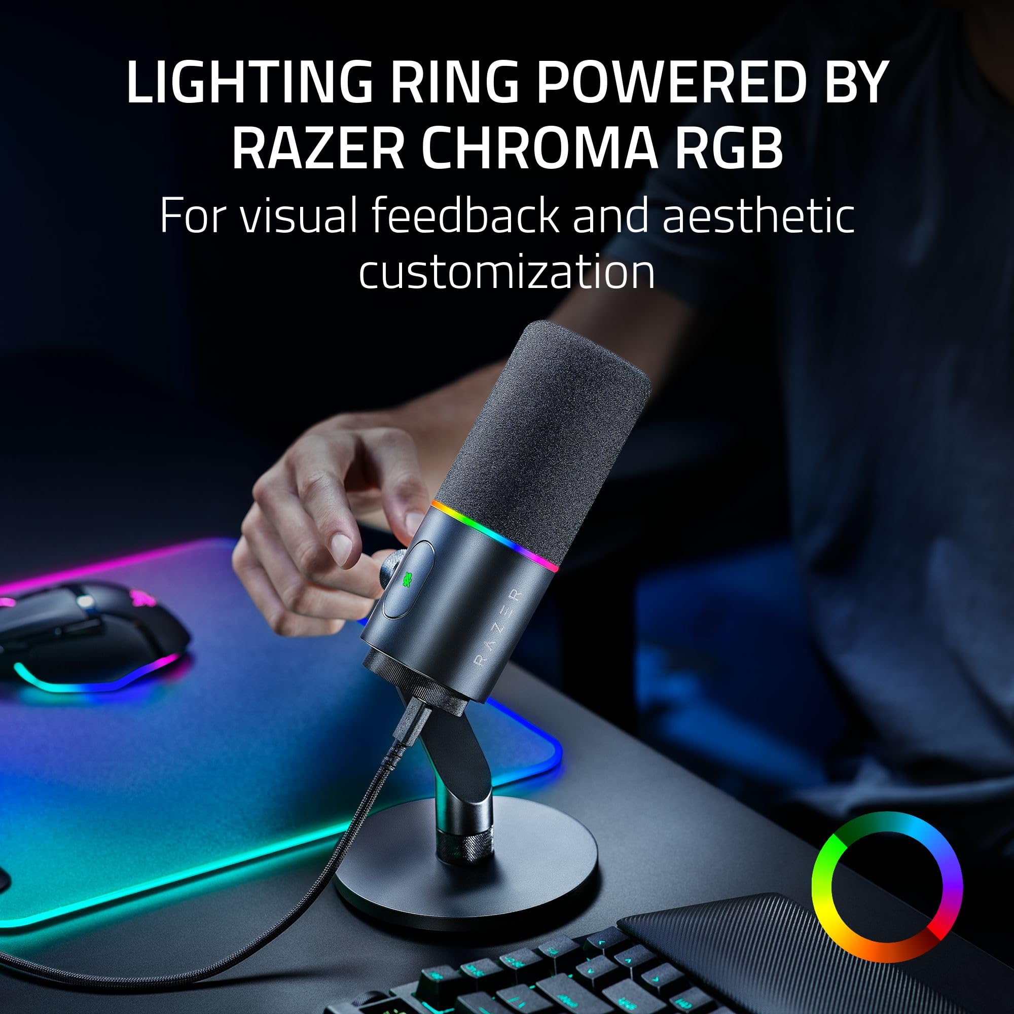 razer-seiren-v3-pro-dynamic-usb-xlr-streaming-microphone-32-bit-float-ai-noise-r image 7