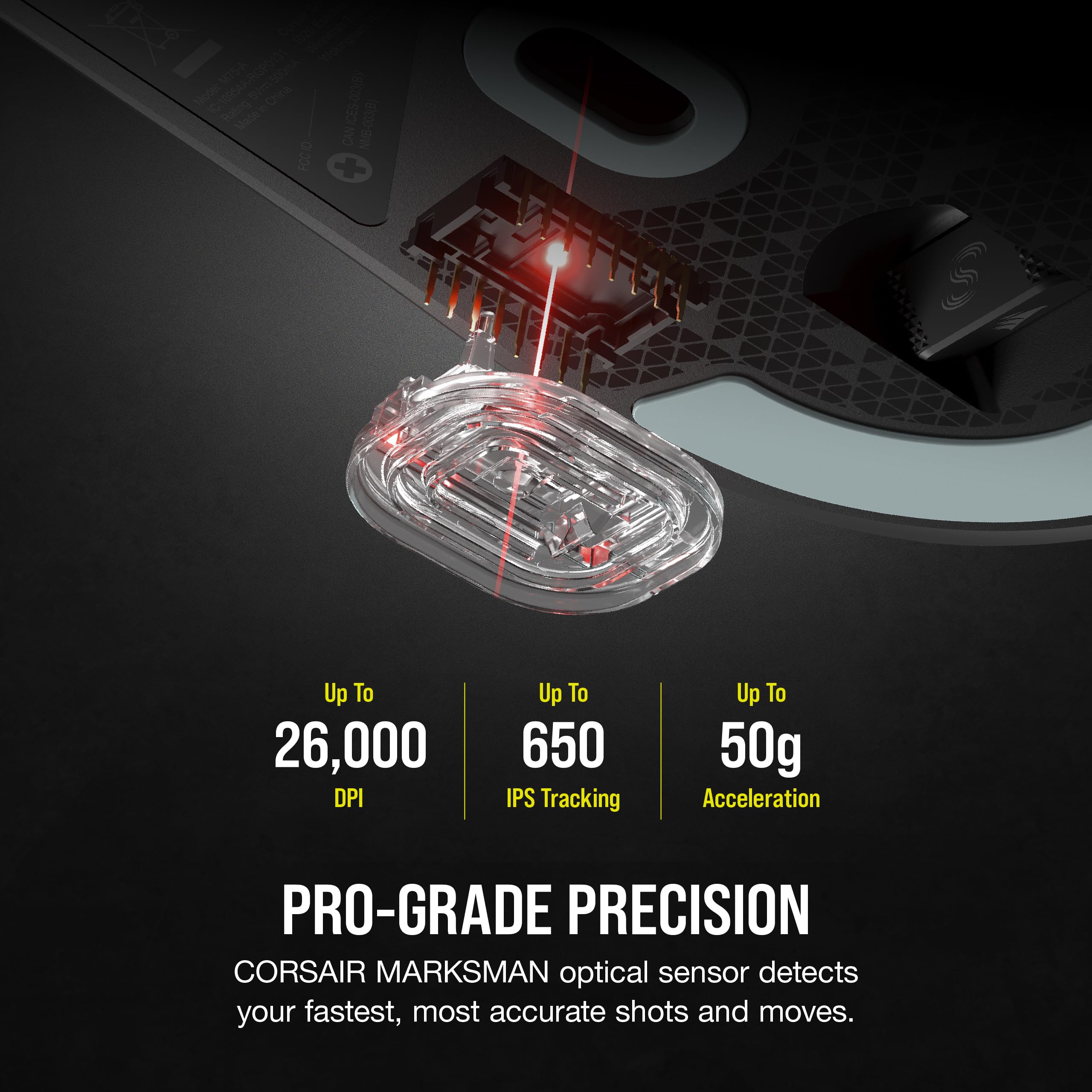 corsair-m75-air-wireless-ultra-lightweight-gaming-mouse-60g-26-000-dpi-100hr-bat image 4