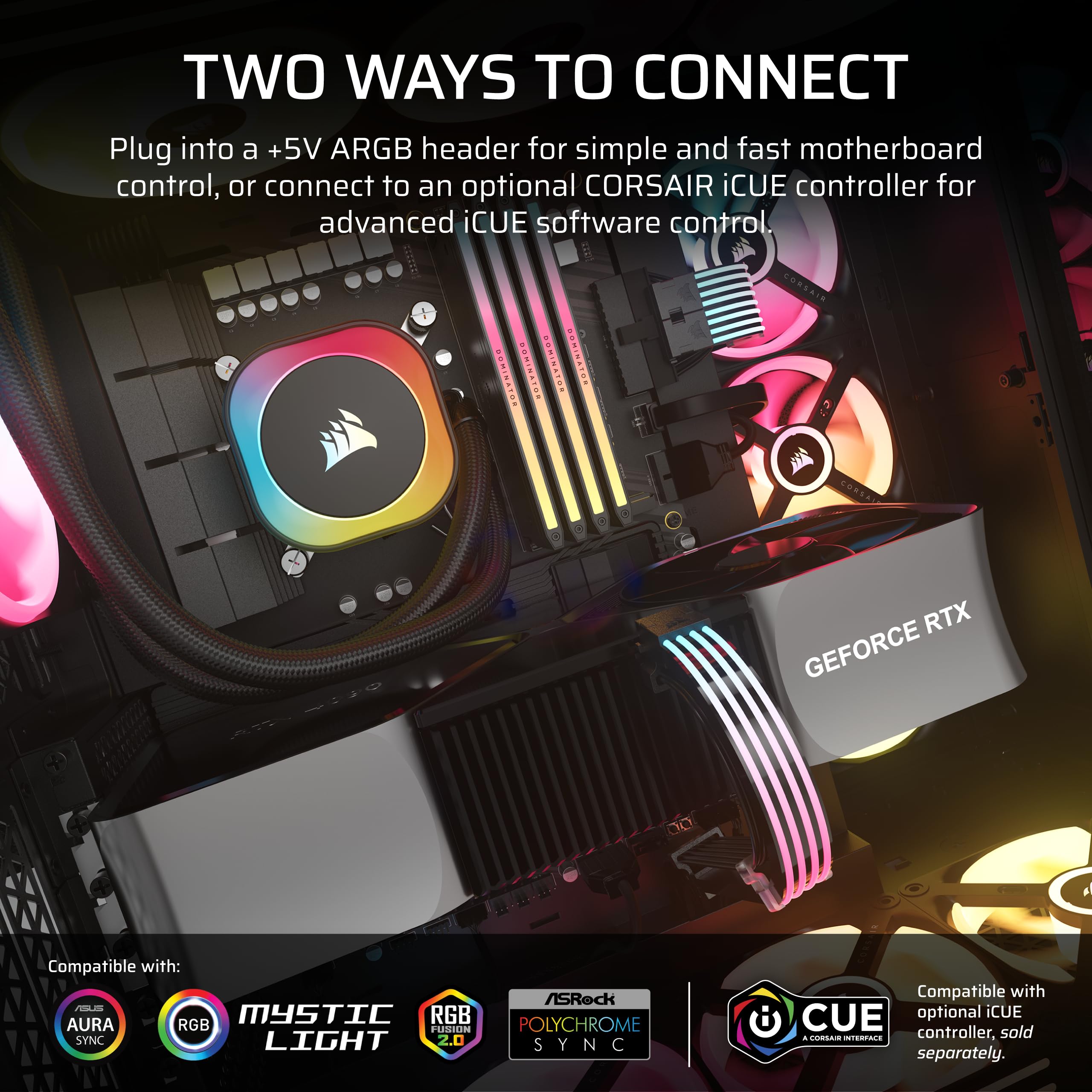 corsair-icue-argb-psu-cable-strips-2x-200mm-100-rgb-leds-per-strip-5v-argb-heade image 5