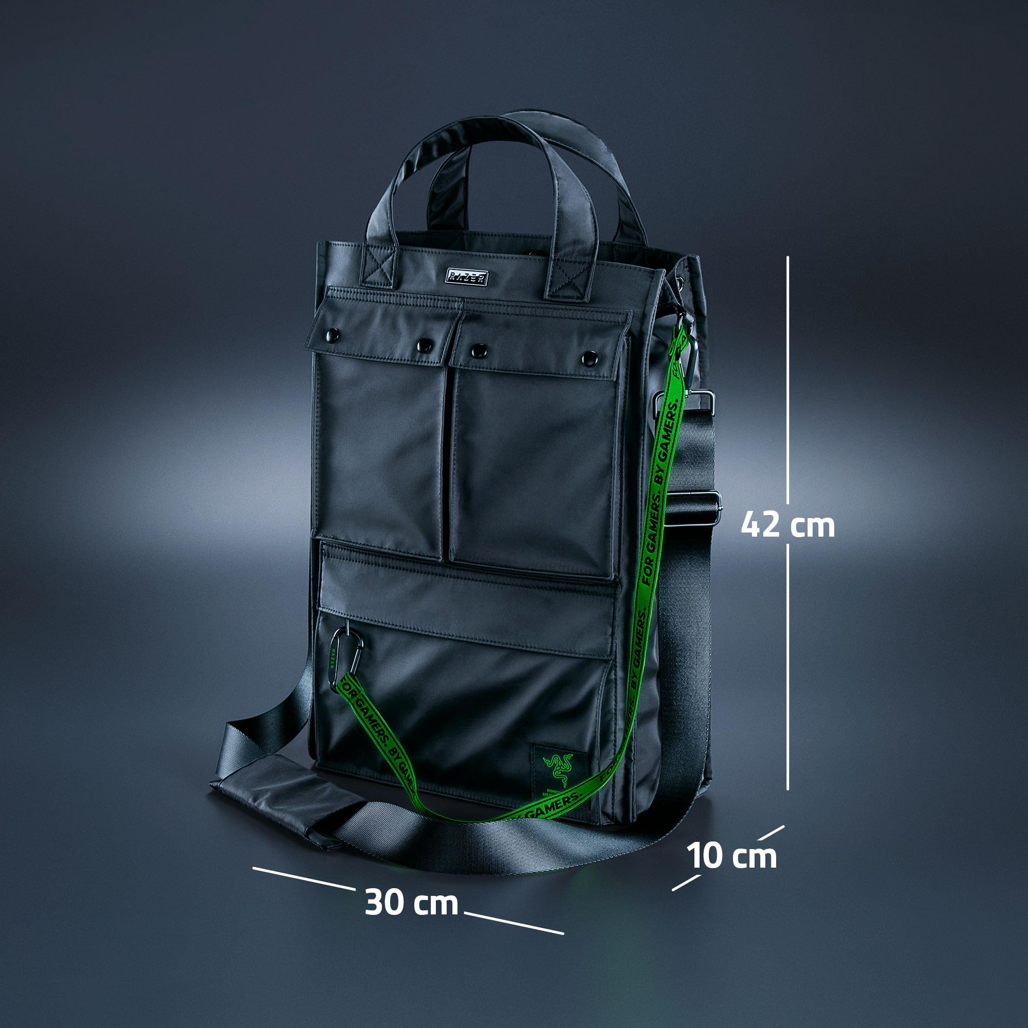 razer-xanthus-tote-bag-16-padded-laptop-compartment-water-repellent-nylon-detach image 4