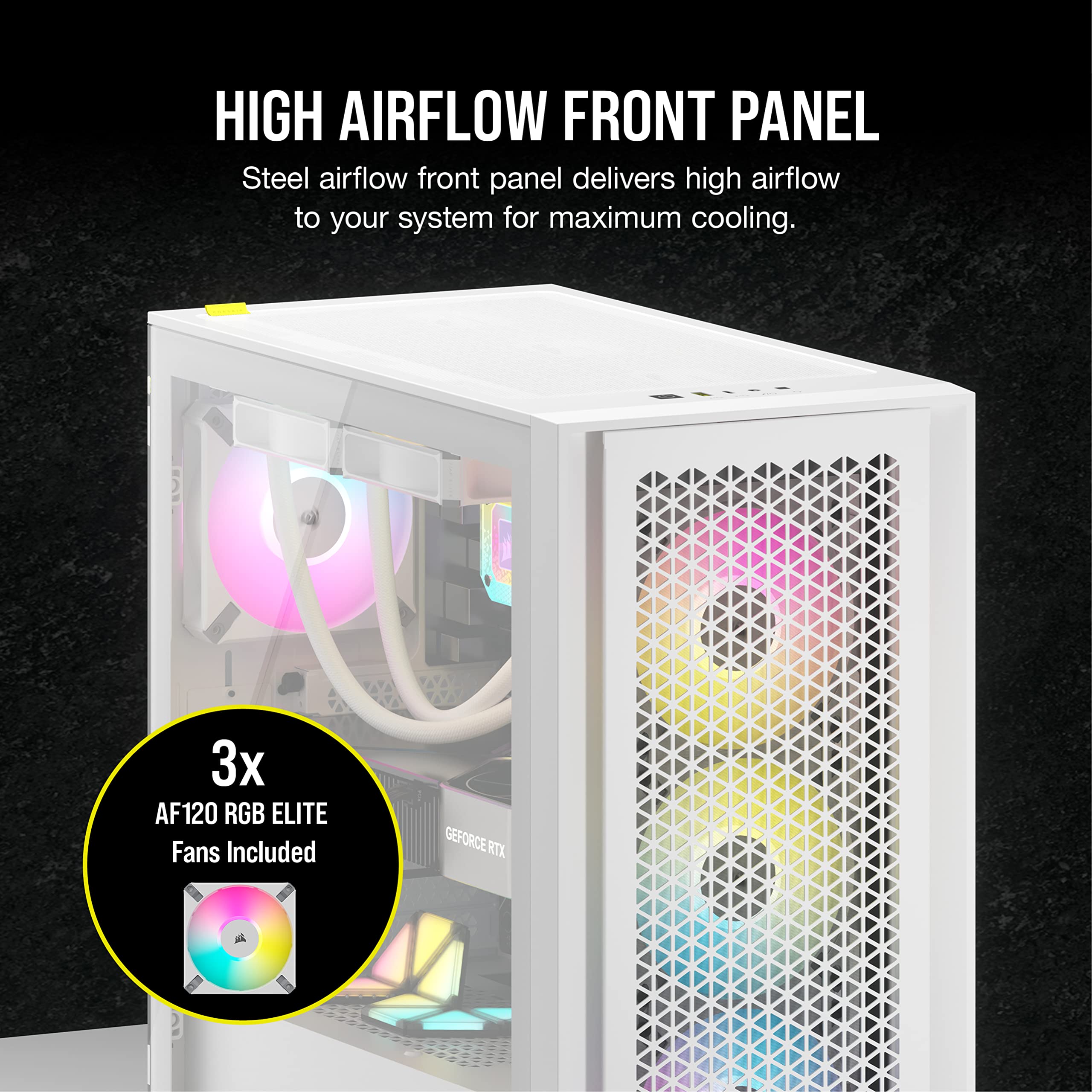 corsair-icue-4000d-rgb-airflow-mid-tower-atx-pc-case-true-white-3x-af120-rgb-eli image 5