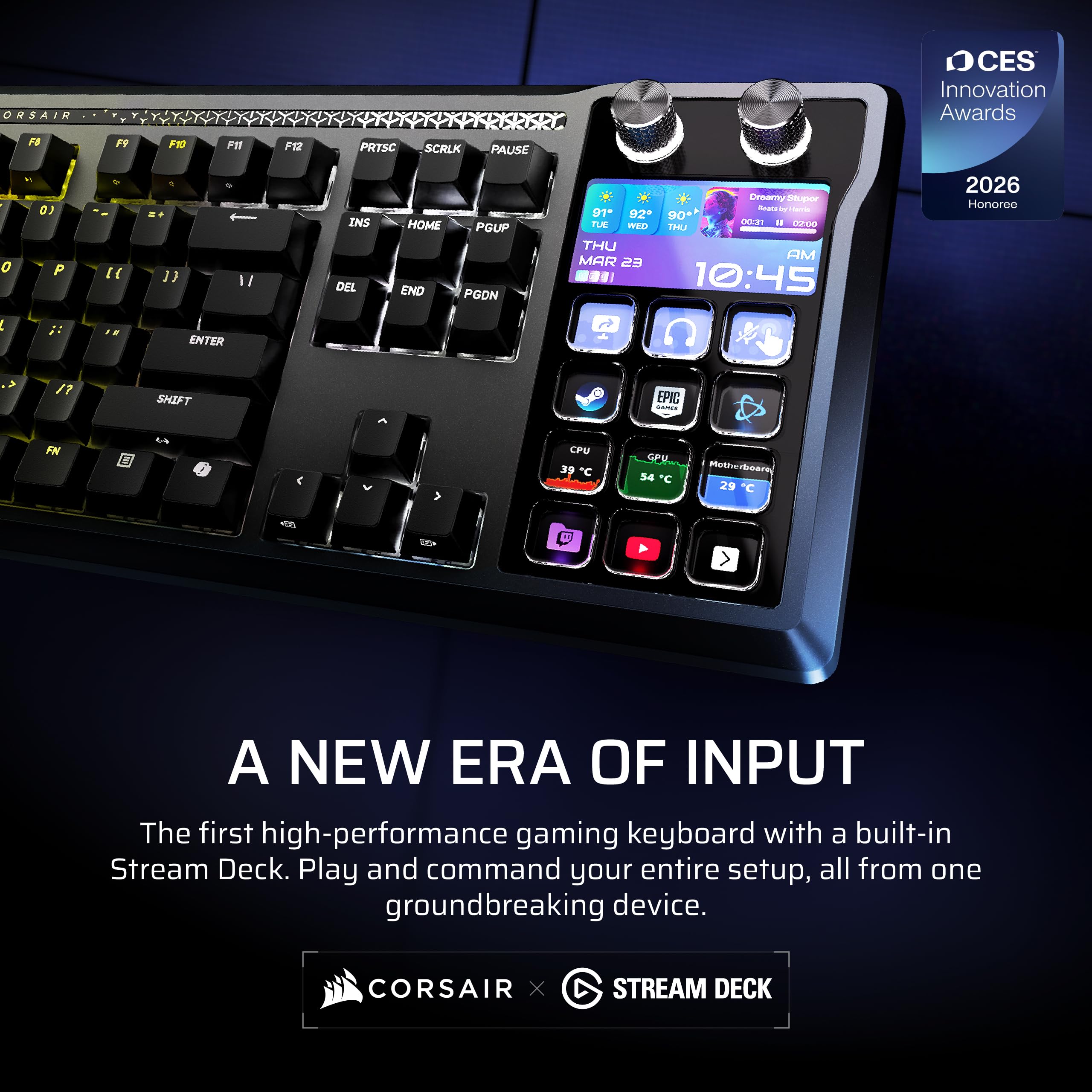 corsair-galleon-100-sd-rgb-mechanical-gaming-keyboard-stream-deck-integrated-pre image 2