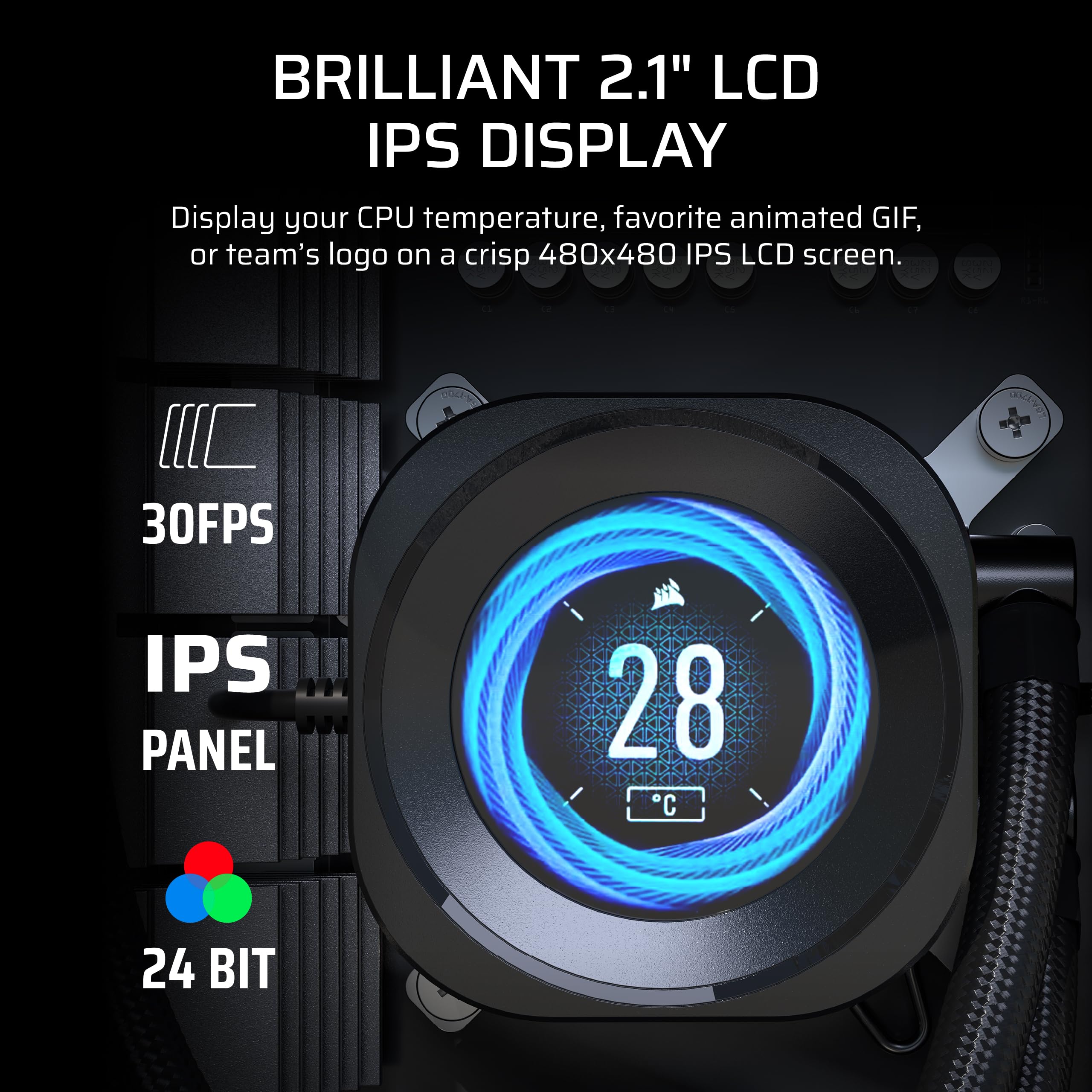 corsair-nautilus-240-rs-lcd-liquid-cpu-cooler-2-1-lcd-screen-240mm-aio-low-noise image 3