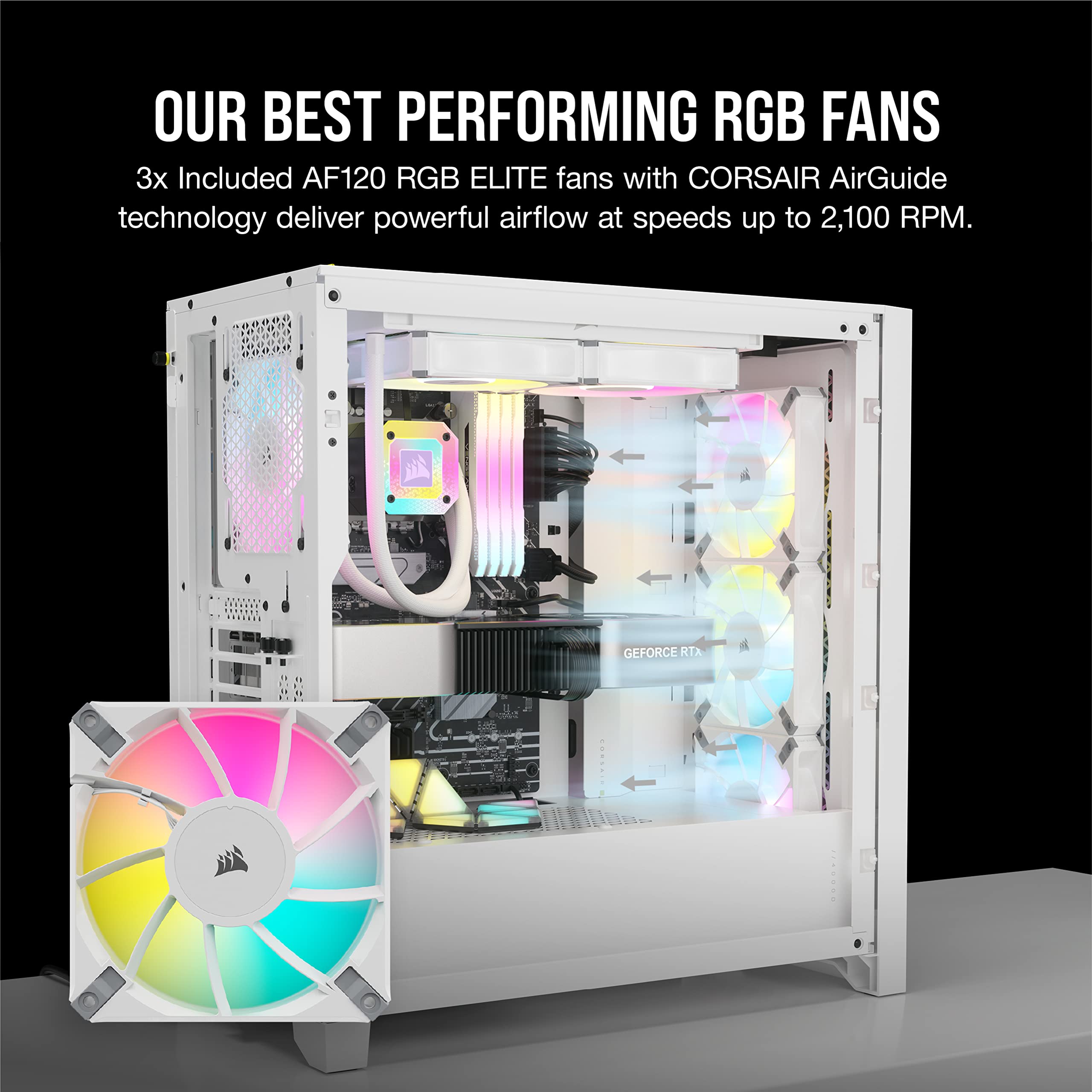 corsair-icue-4000d-rgb-airflow-mid-tower-atx-pc-case-true-white-3x-af120-rgb-eli image 6