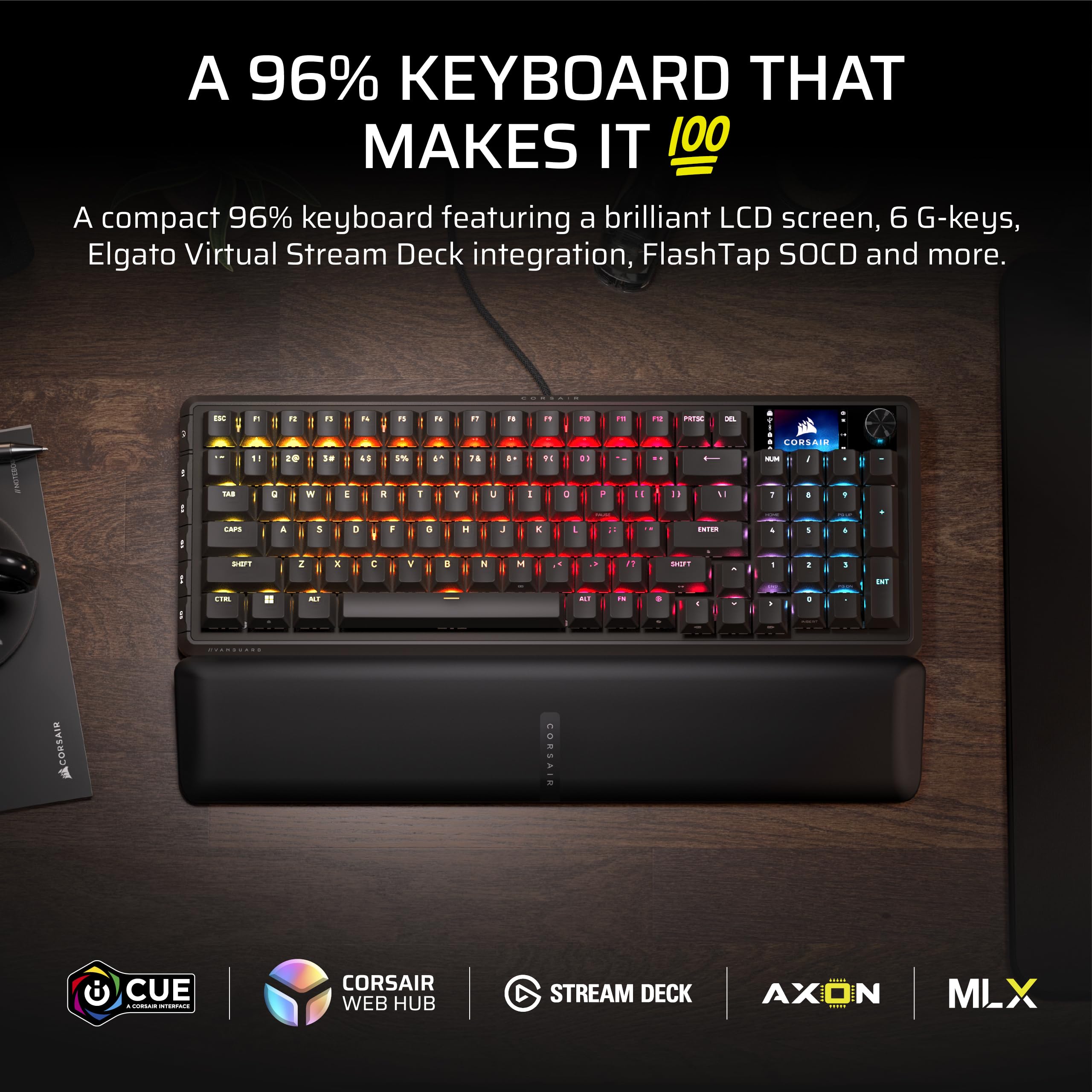 corsair-vanguard-96-wired-mechanical-gaming-keyboard-96-layout-mlx-tactile-switc image 2