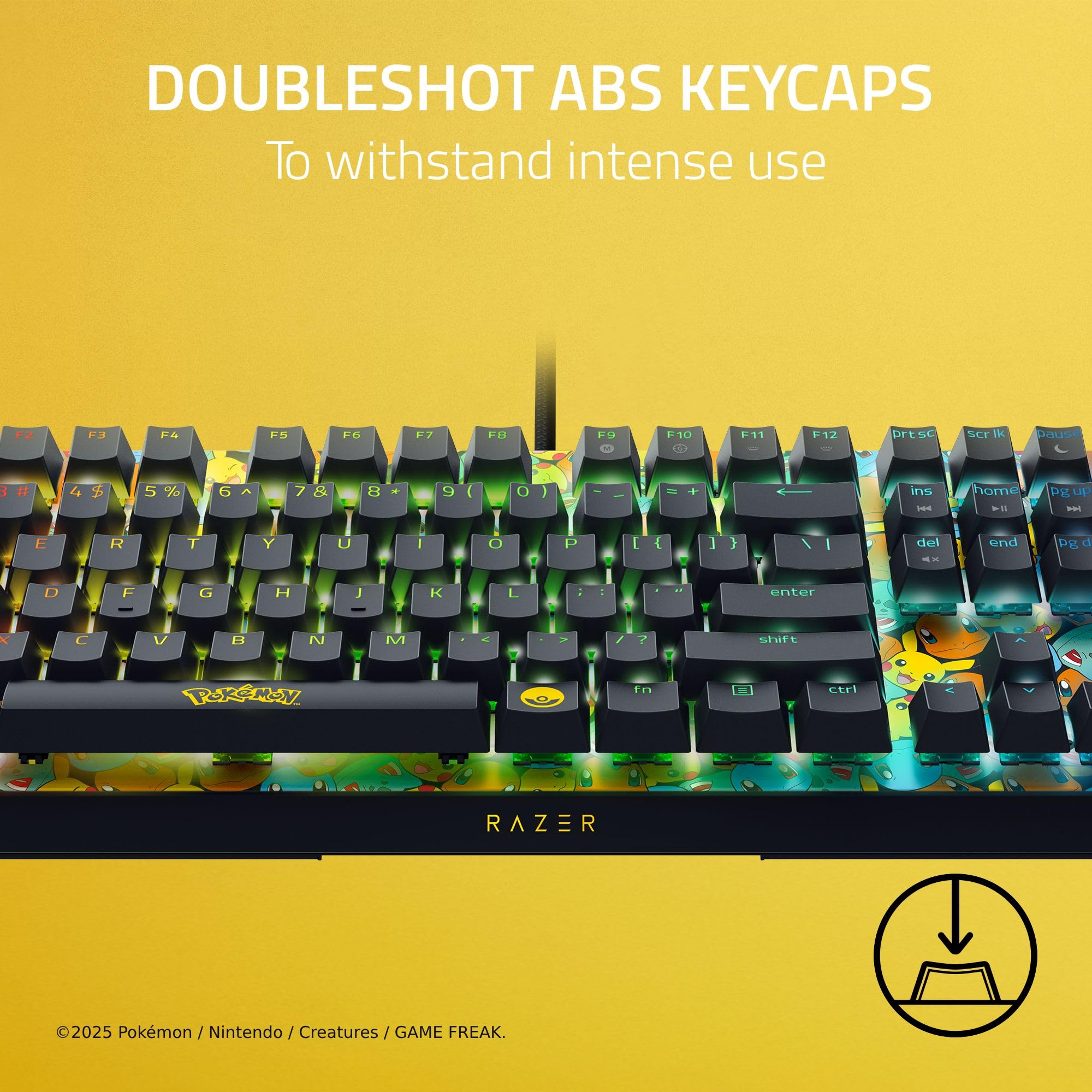 razer-blackwidow-v4-x-mechanical-gaming-keyboard-pok-mon-edition-green-clicky-sw image 6