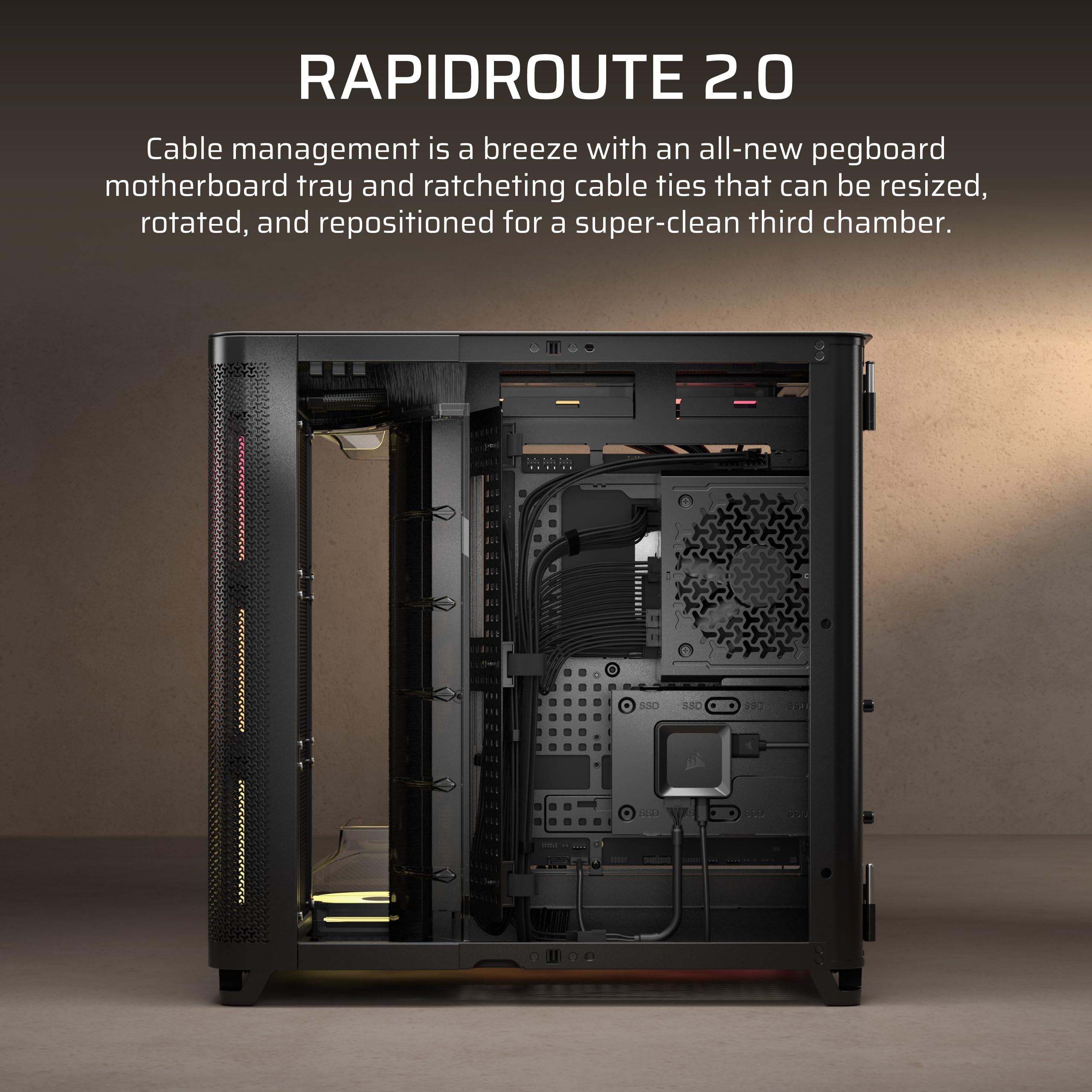 corsair-air-5400-lx-r-rgb-icue-link-triple-chamber-mid-tower-case-black image 8