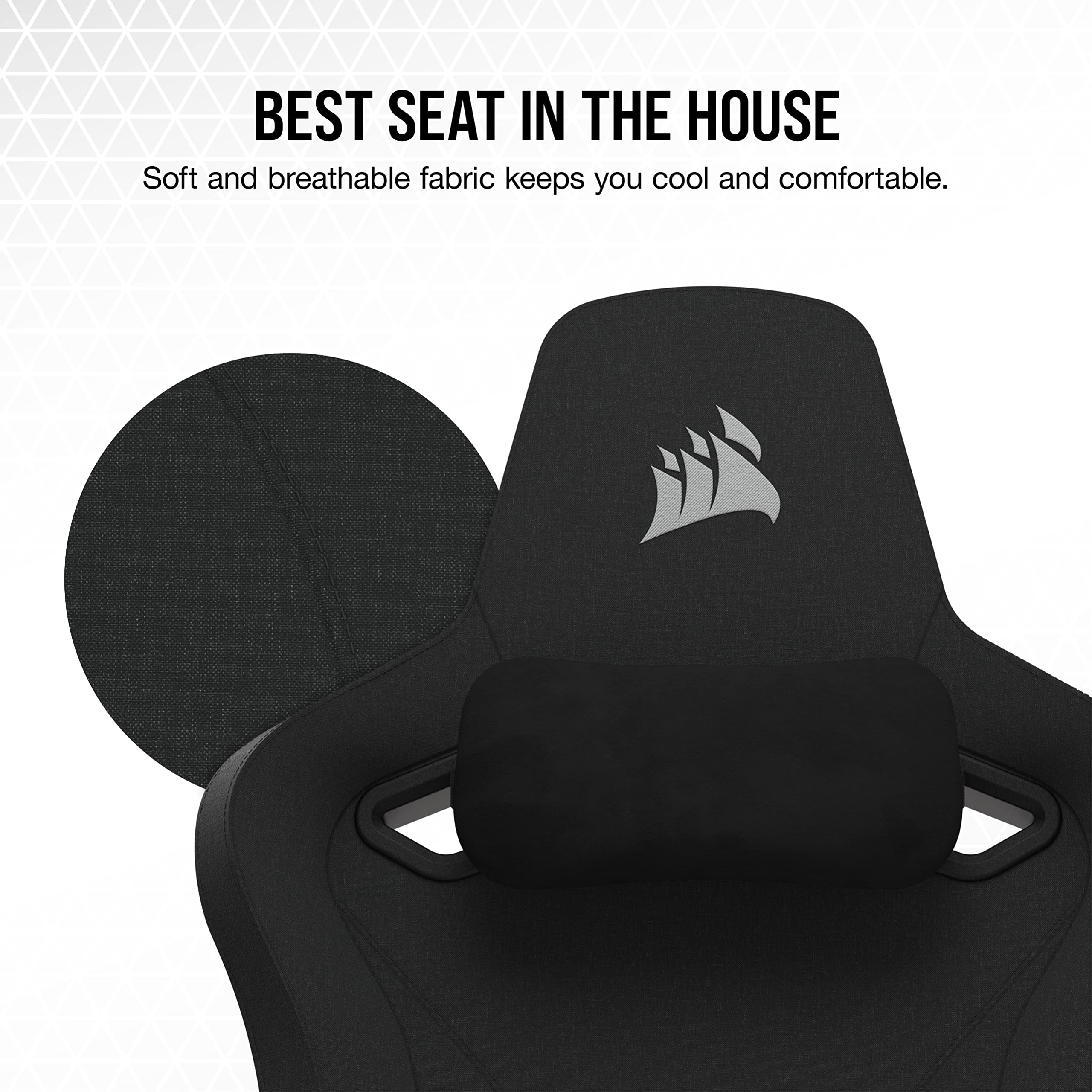 corsair-tc200-fabric-gaming-chair-standard-fit-black image 5