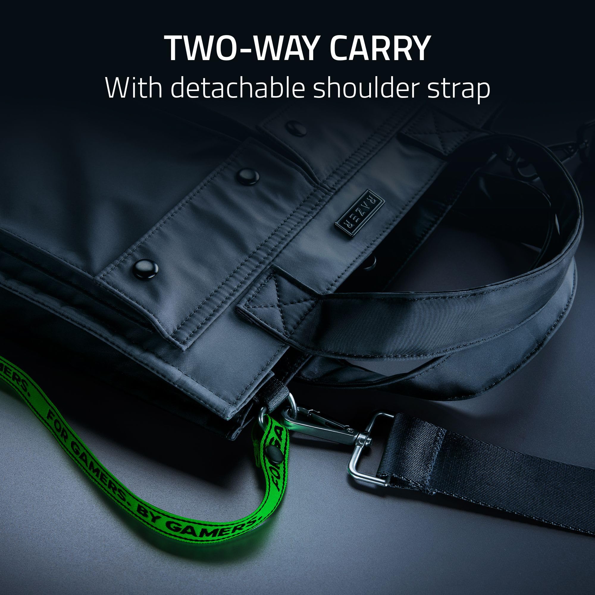 razer-xanthus-tote-bag-16-padded-laptop-compartment-water-repellent-nylon-detach image 7